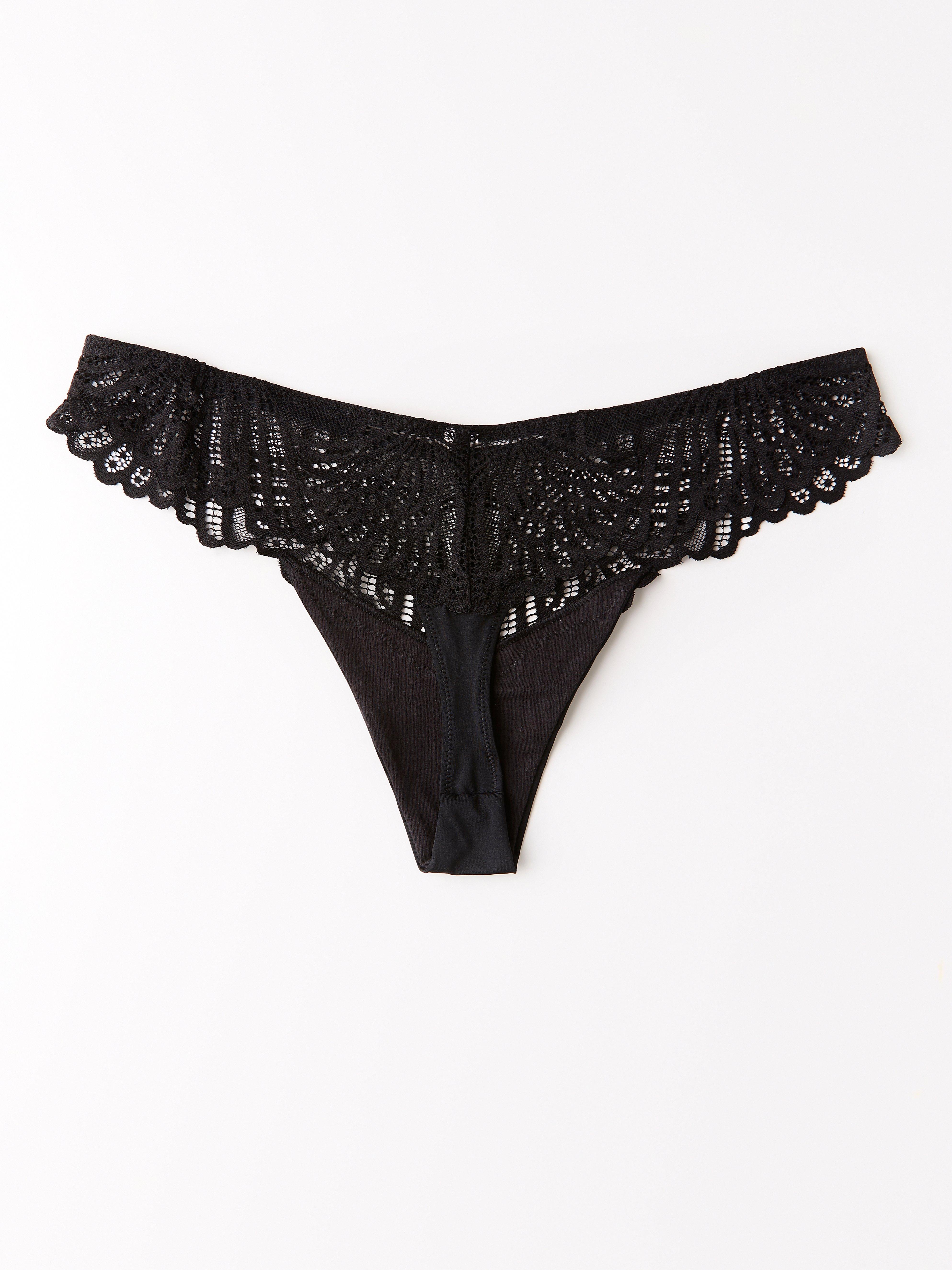 Thong Low - Lingerie - Black