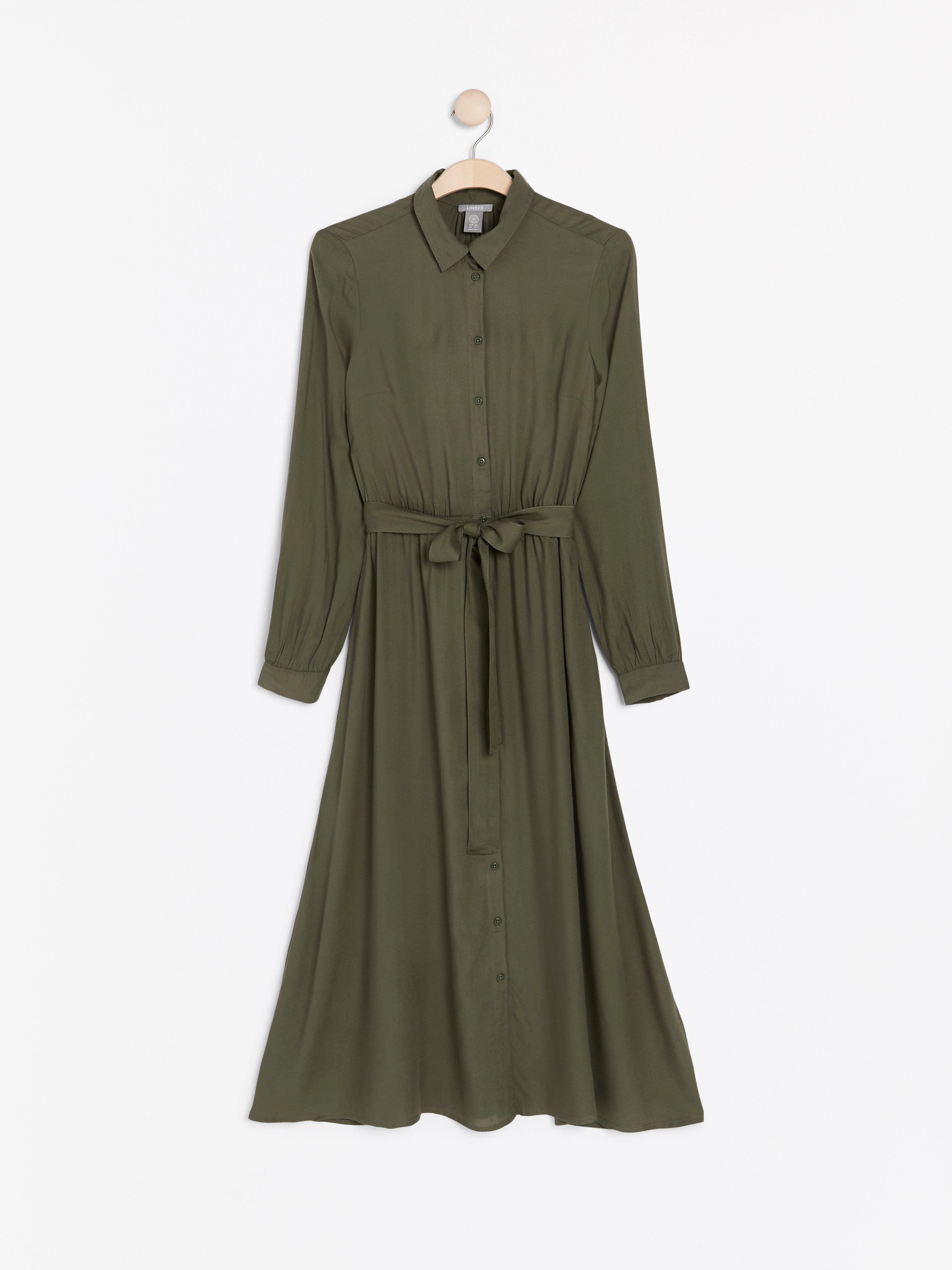 long shirt dress with belt