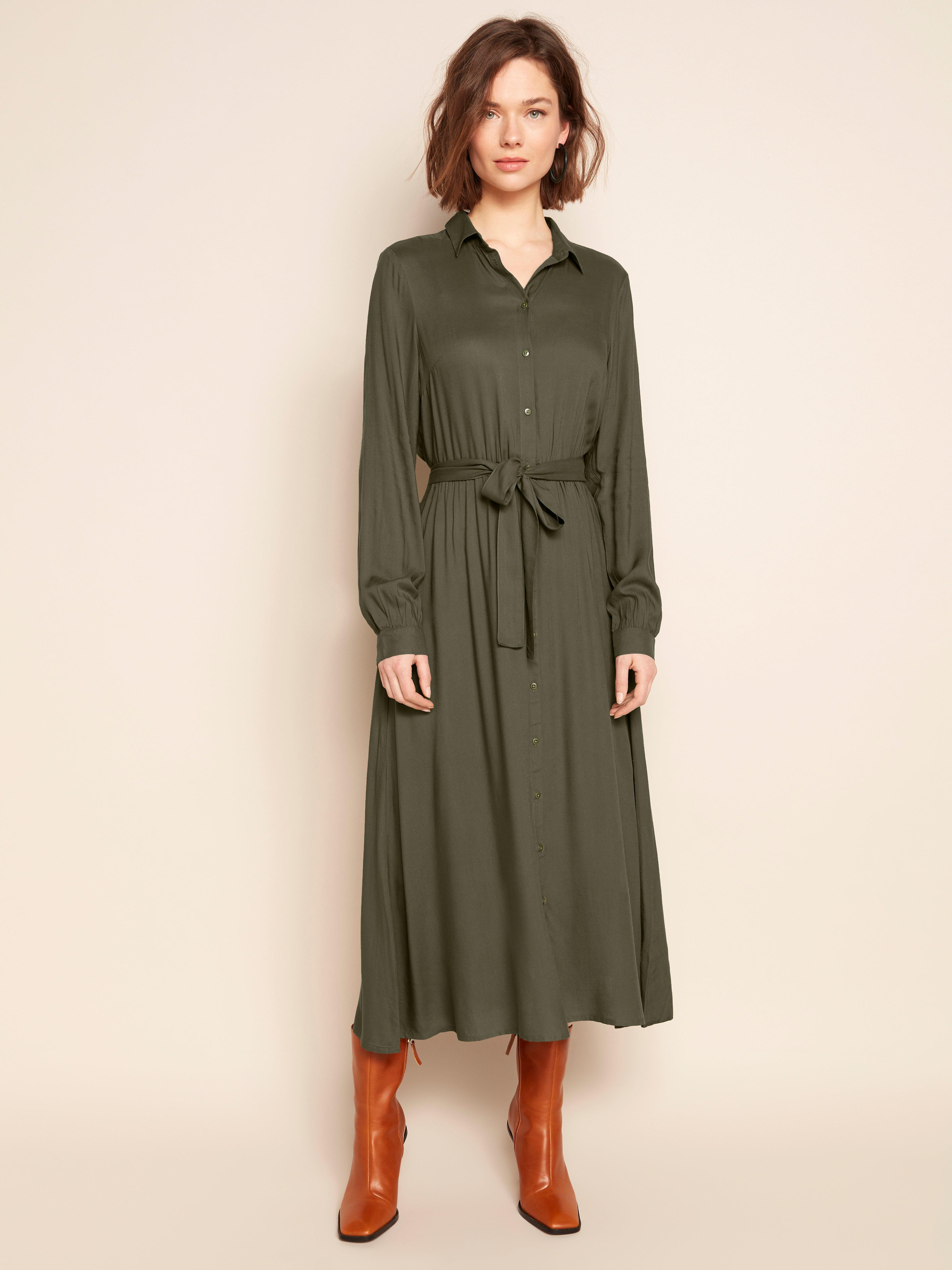 long shirt dress with belt