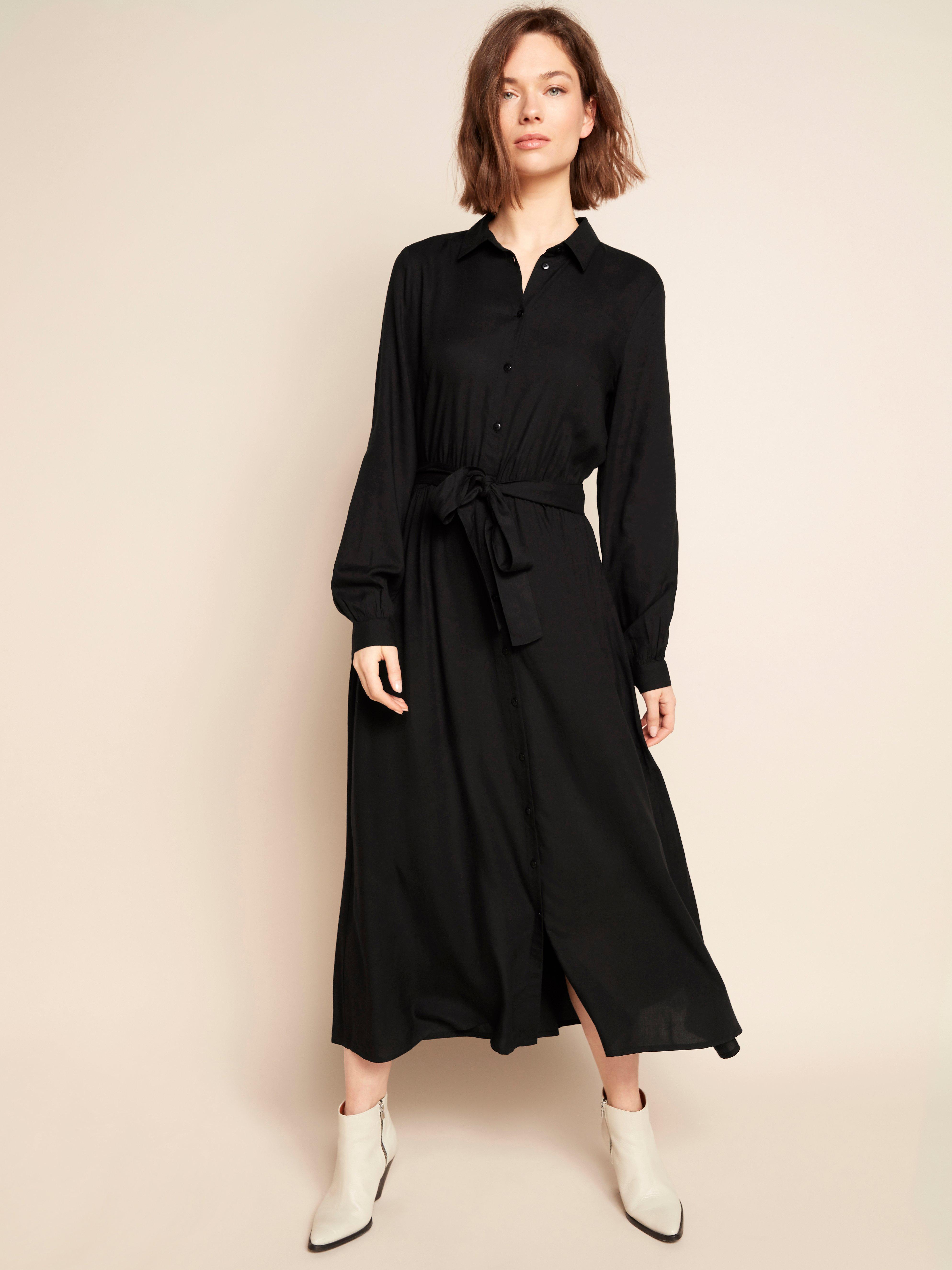 tie belt shirt dress