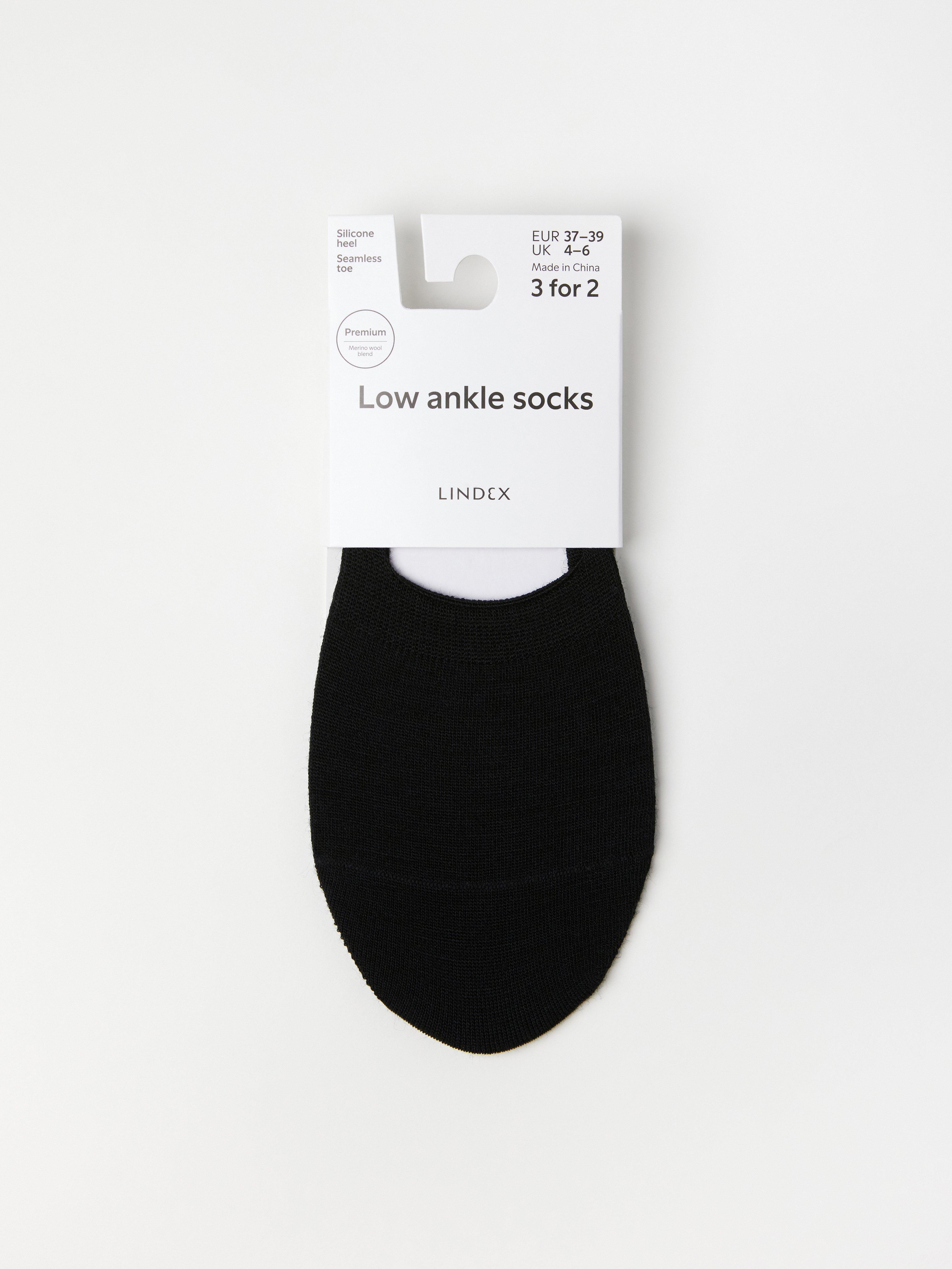 Varrettomat sukat pehmeää merinovillasekoitetta, Lindex