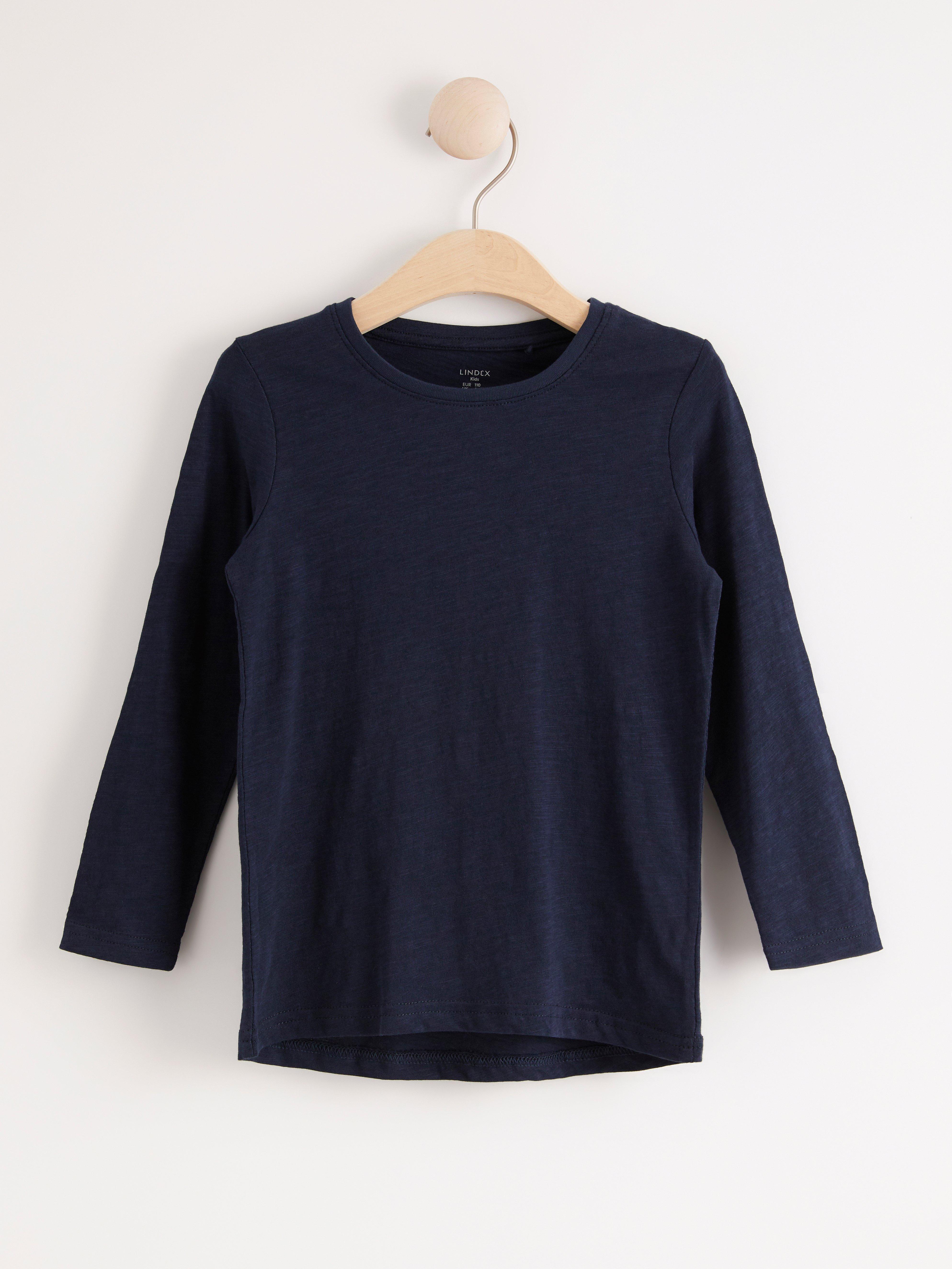Långärmad T-shirt i slubtrikå
