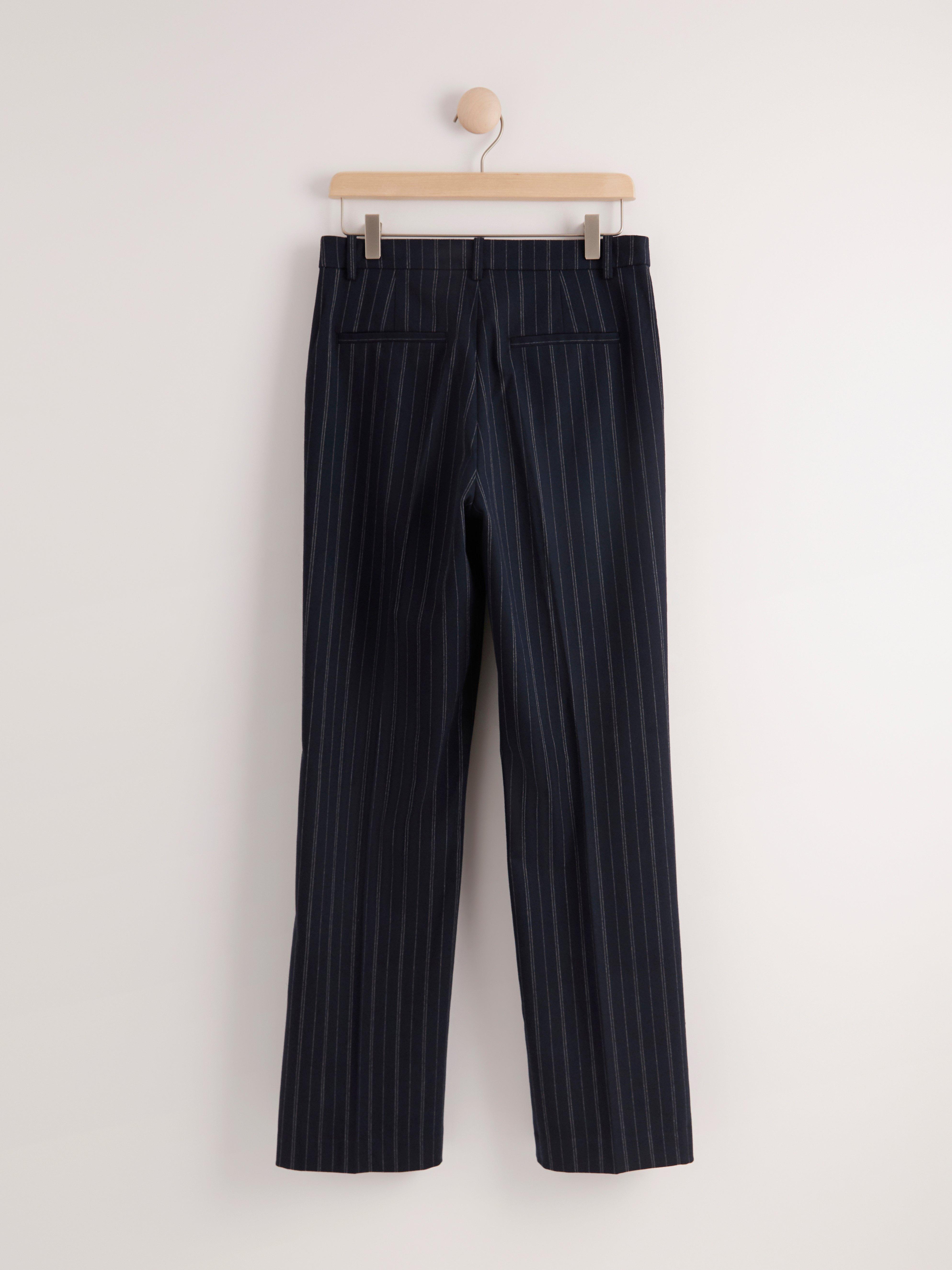 flared striped trousers