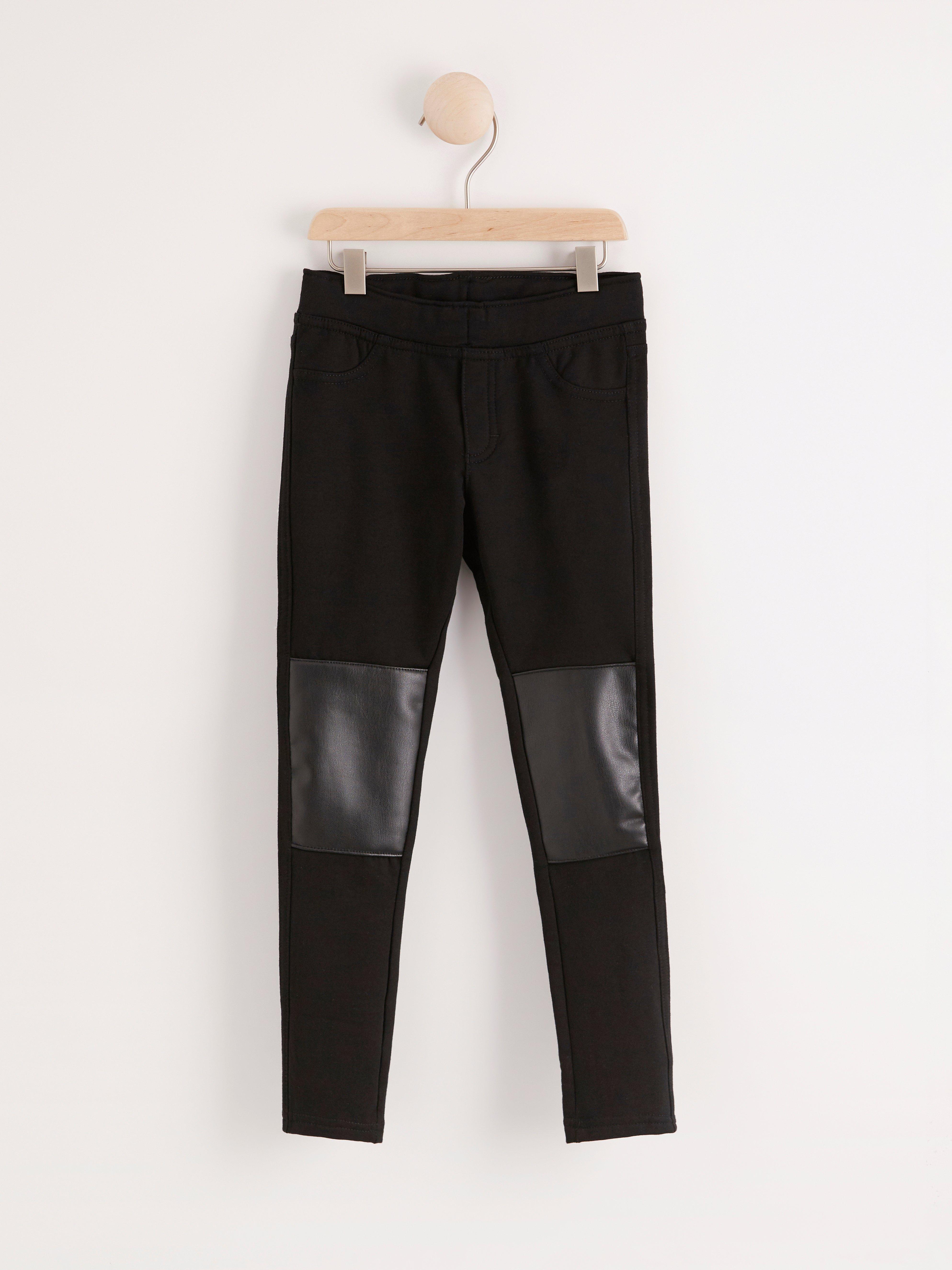 Black leggings with on sale leather knee patches