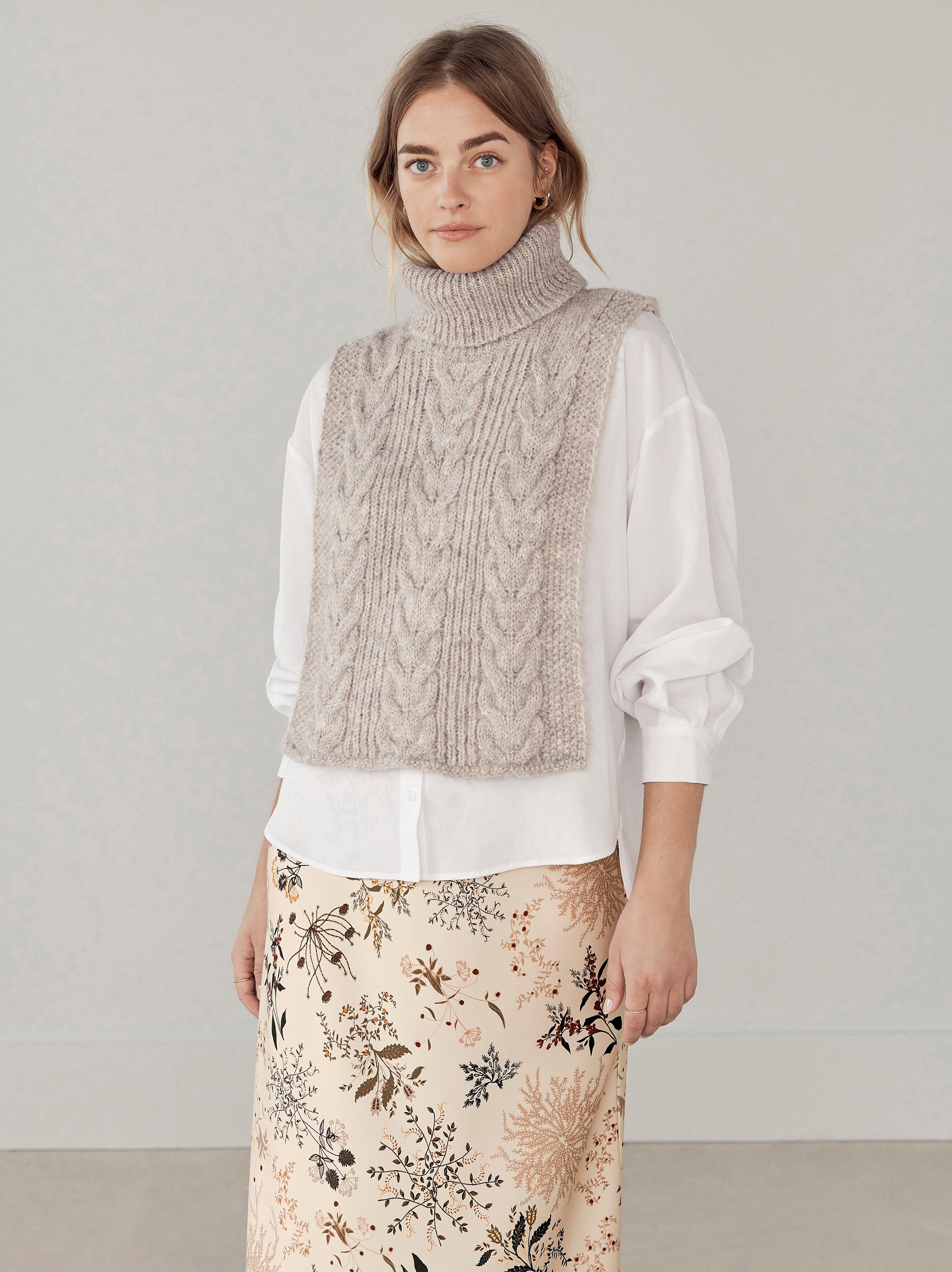 Cable-knit bib neck | Lindex Europe