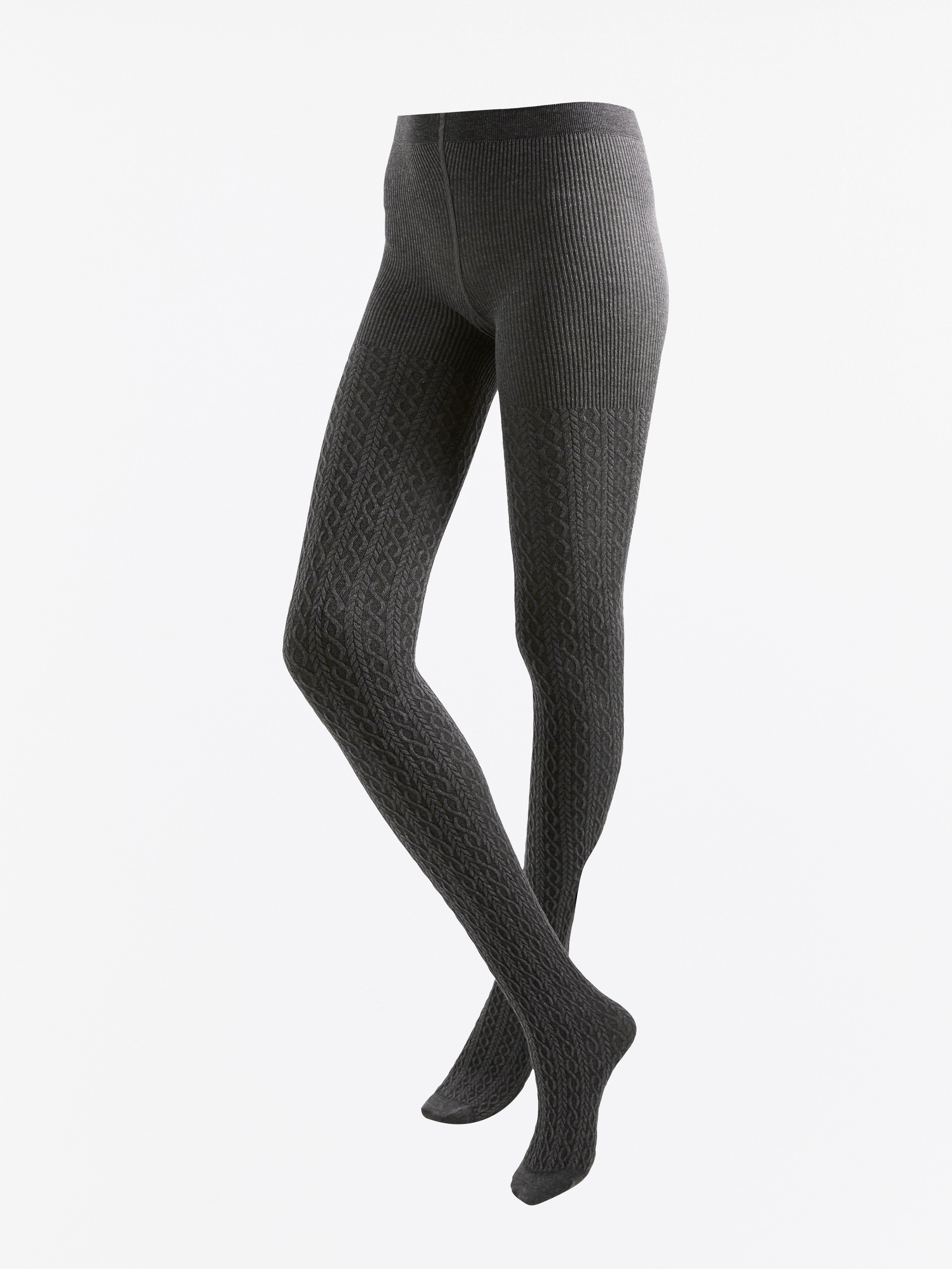 Cable knit tights in lyocell | Lindex