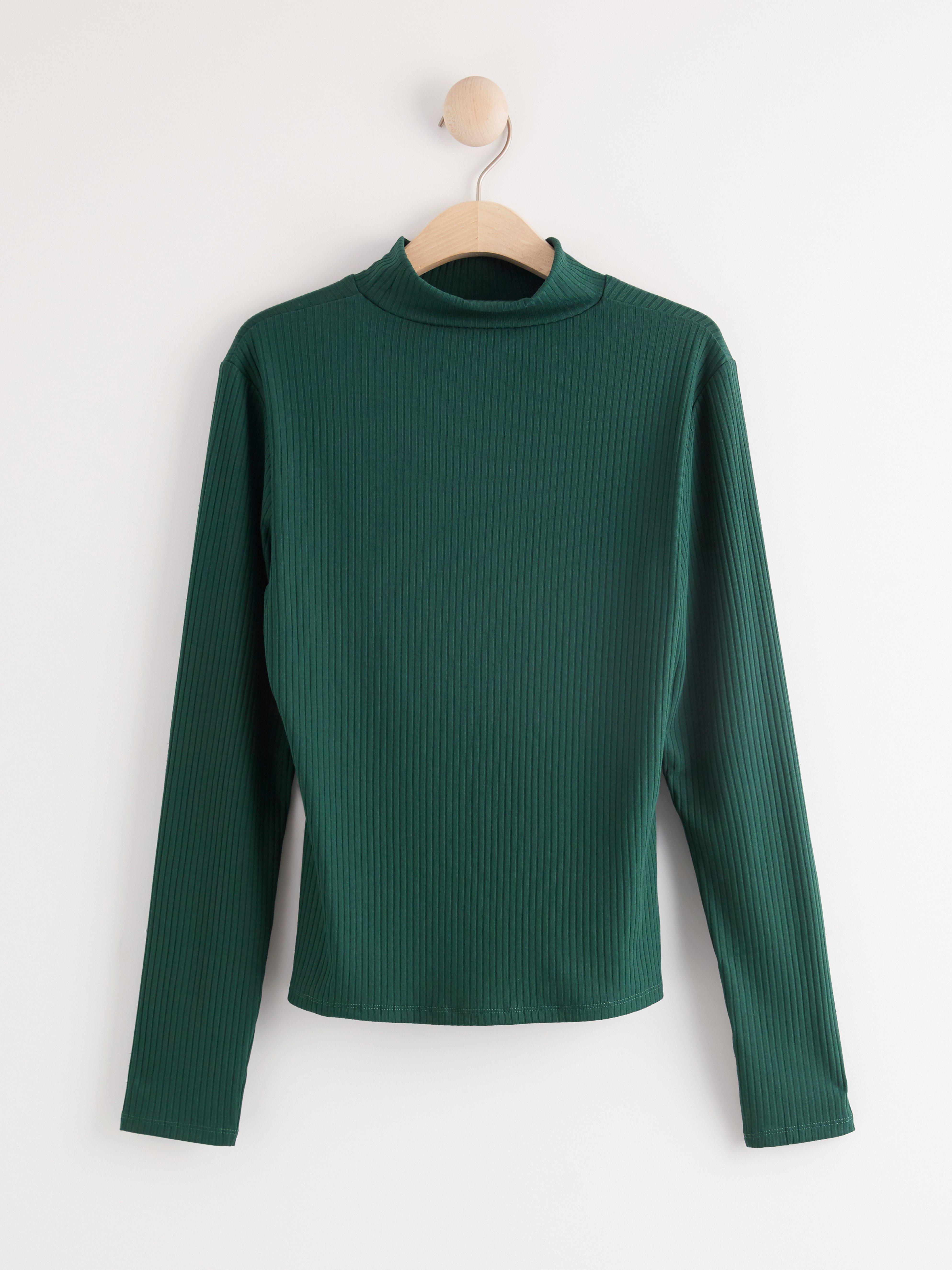 Roller Neck Top - Womens Wear - Green