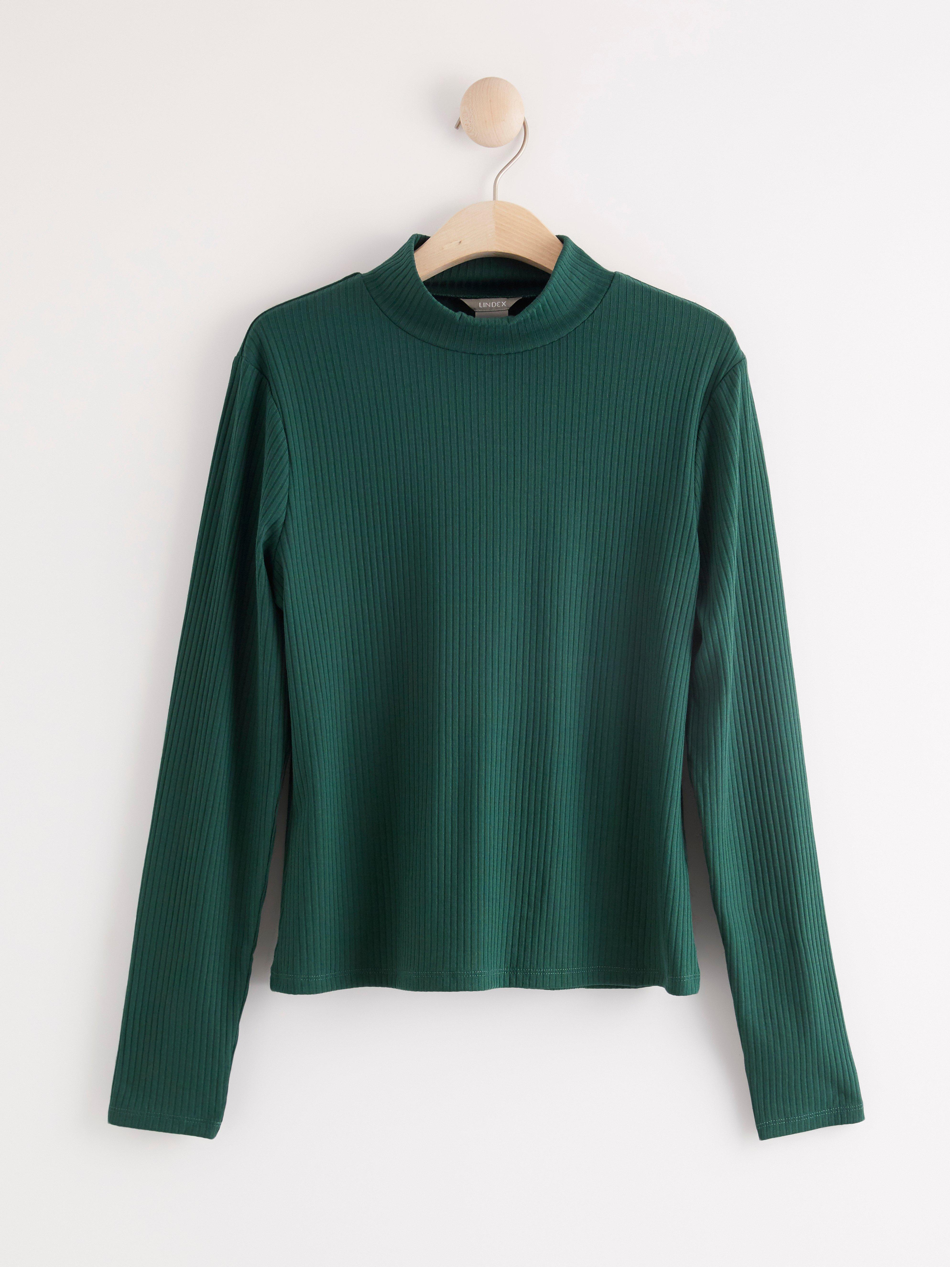 Roller Neck Top - Womens Wear - Green