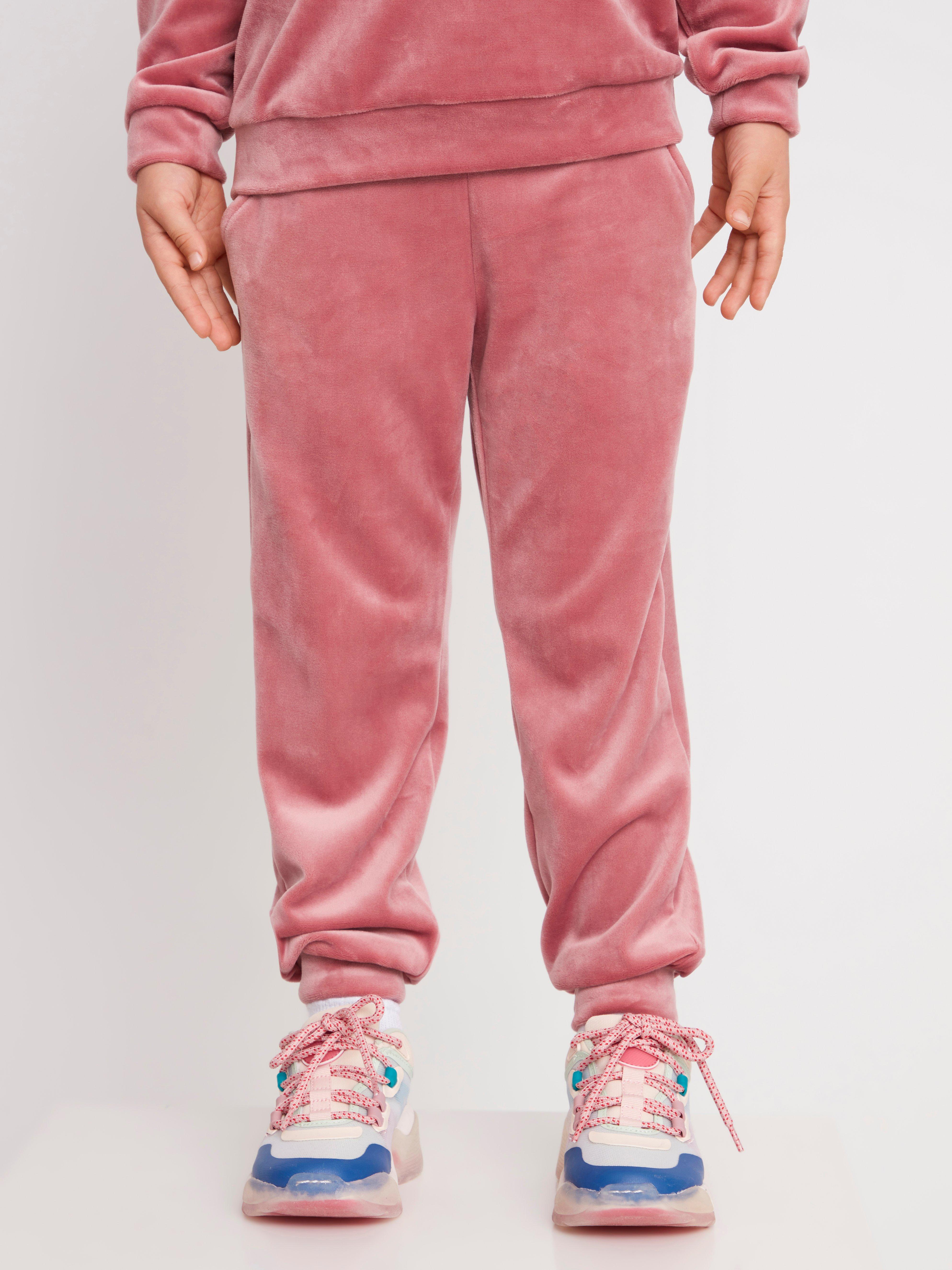 pink velvet sweatpants