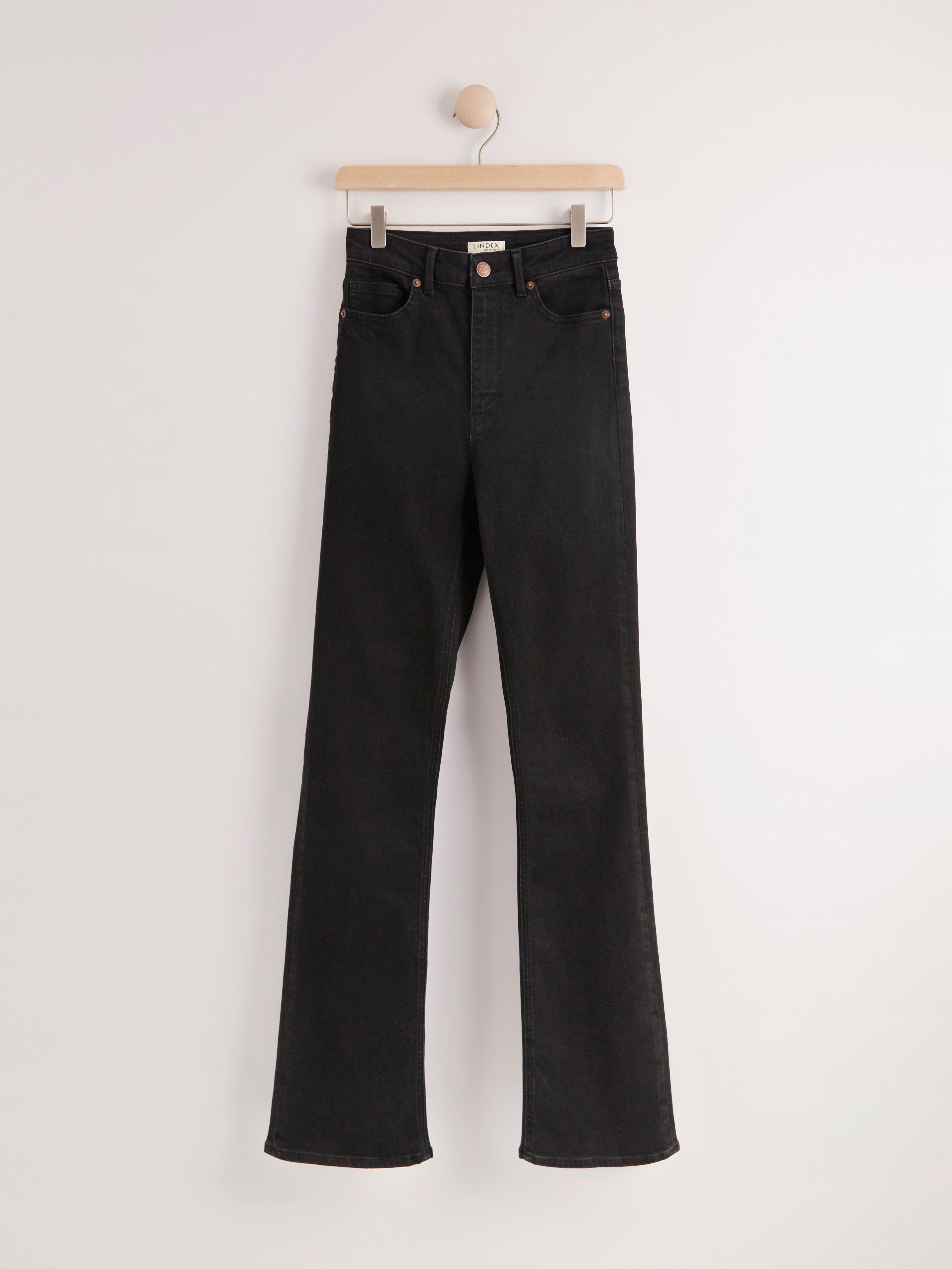 high waisted black flares