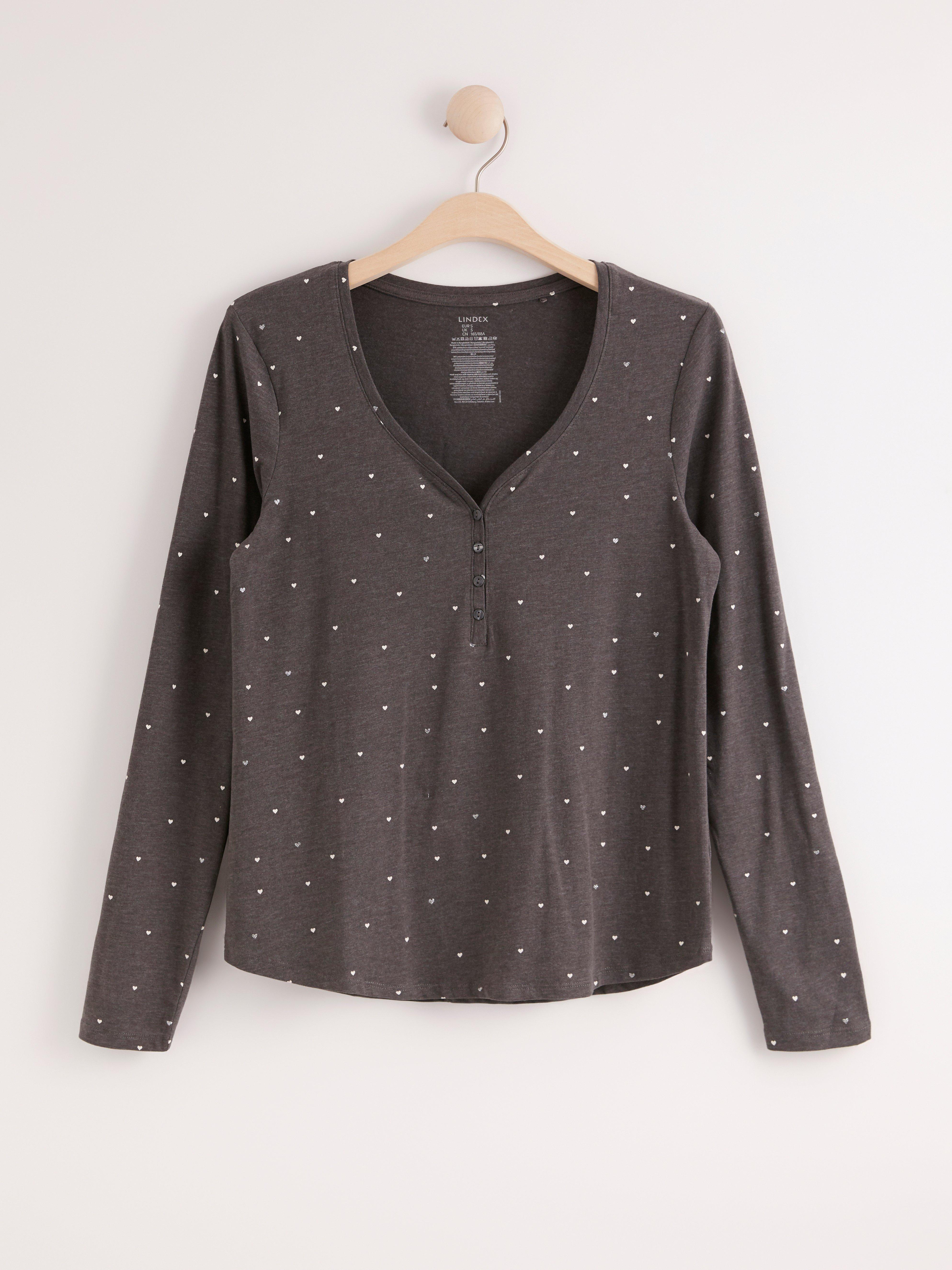 Pyjama Top - Lingerie - Grey