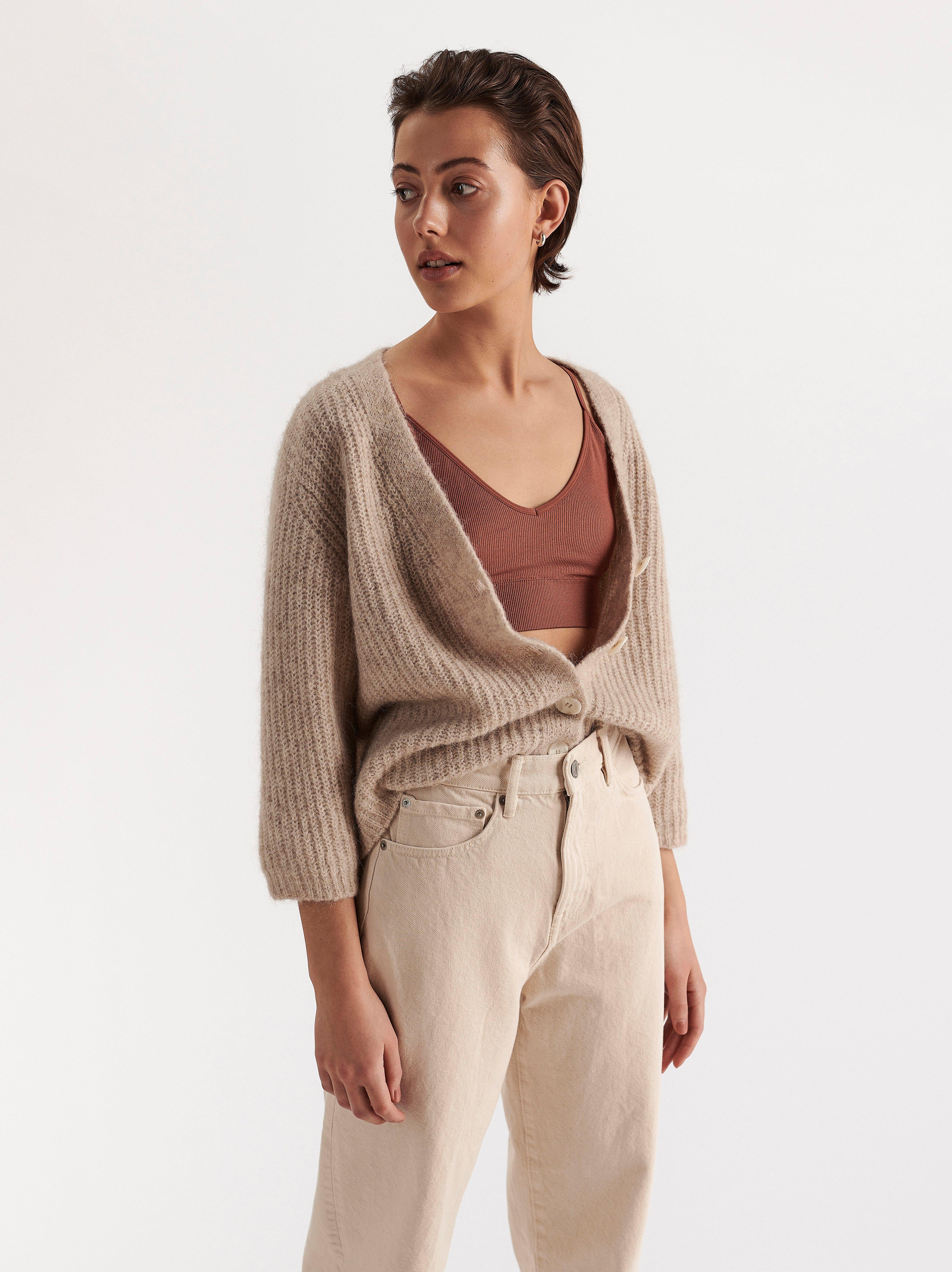 three quarter cardigan