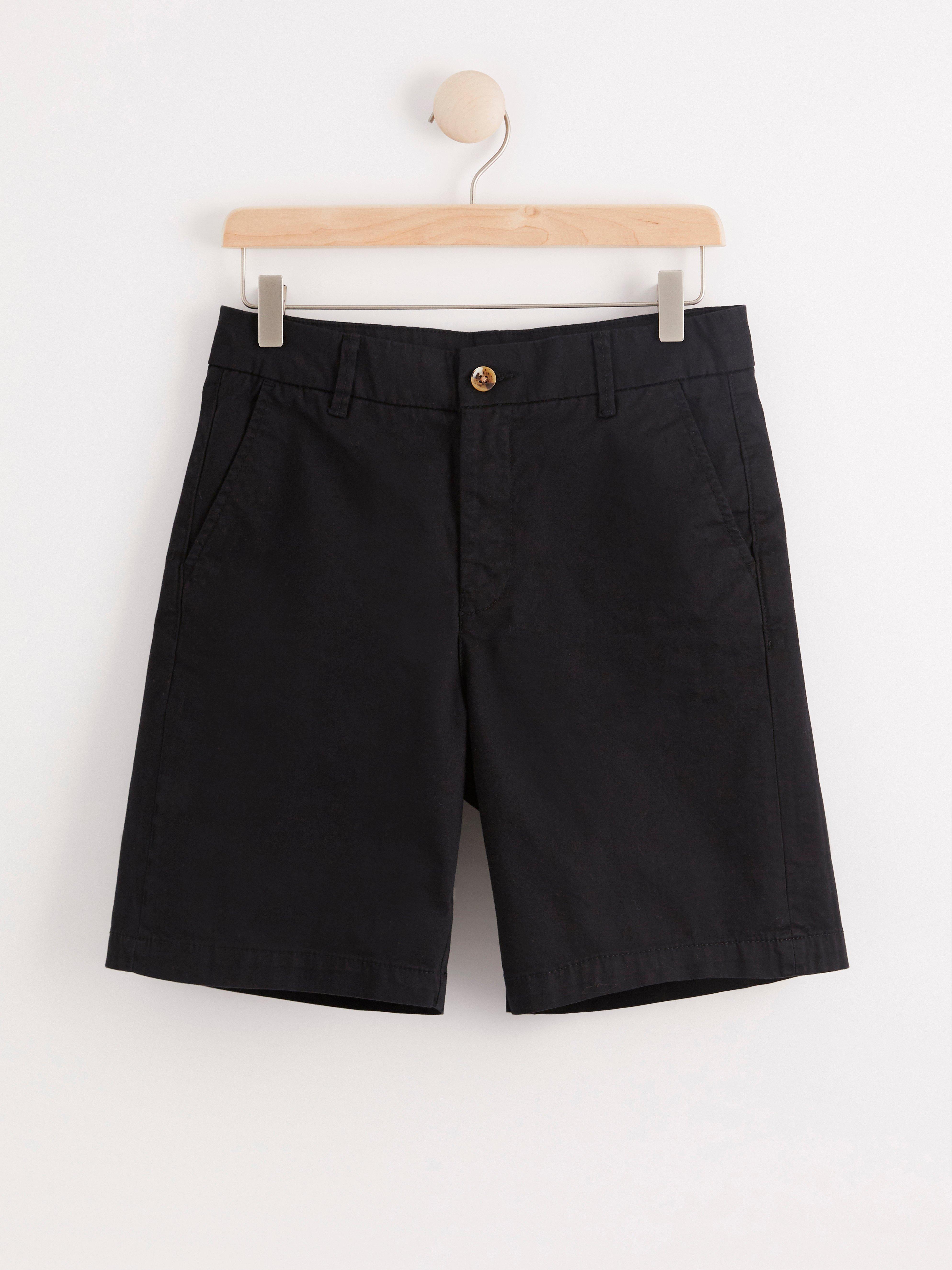 black chino shorts