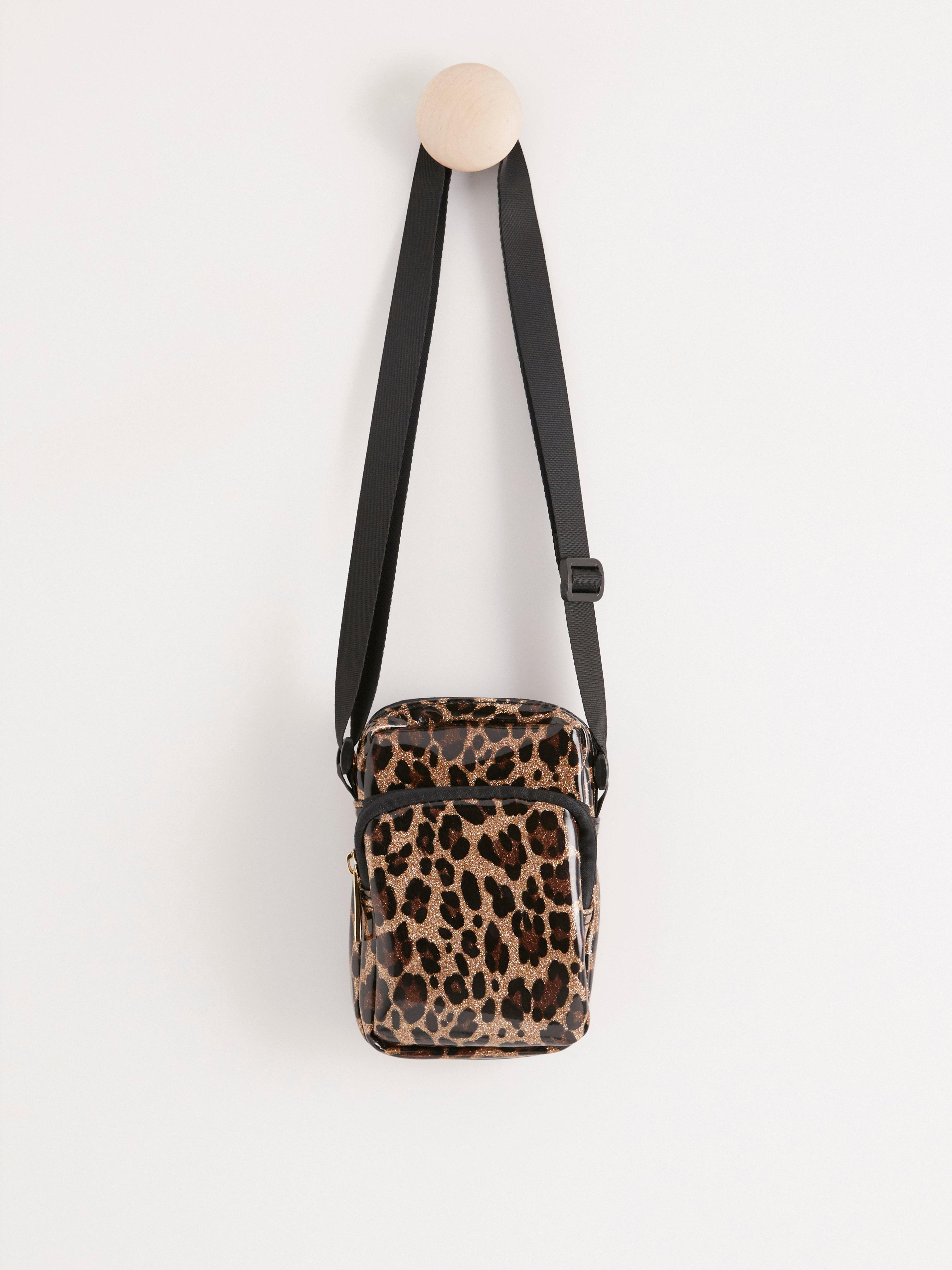 Glittery leopard crossbody bag Lindex Latvia