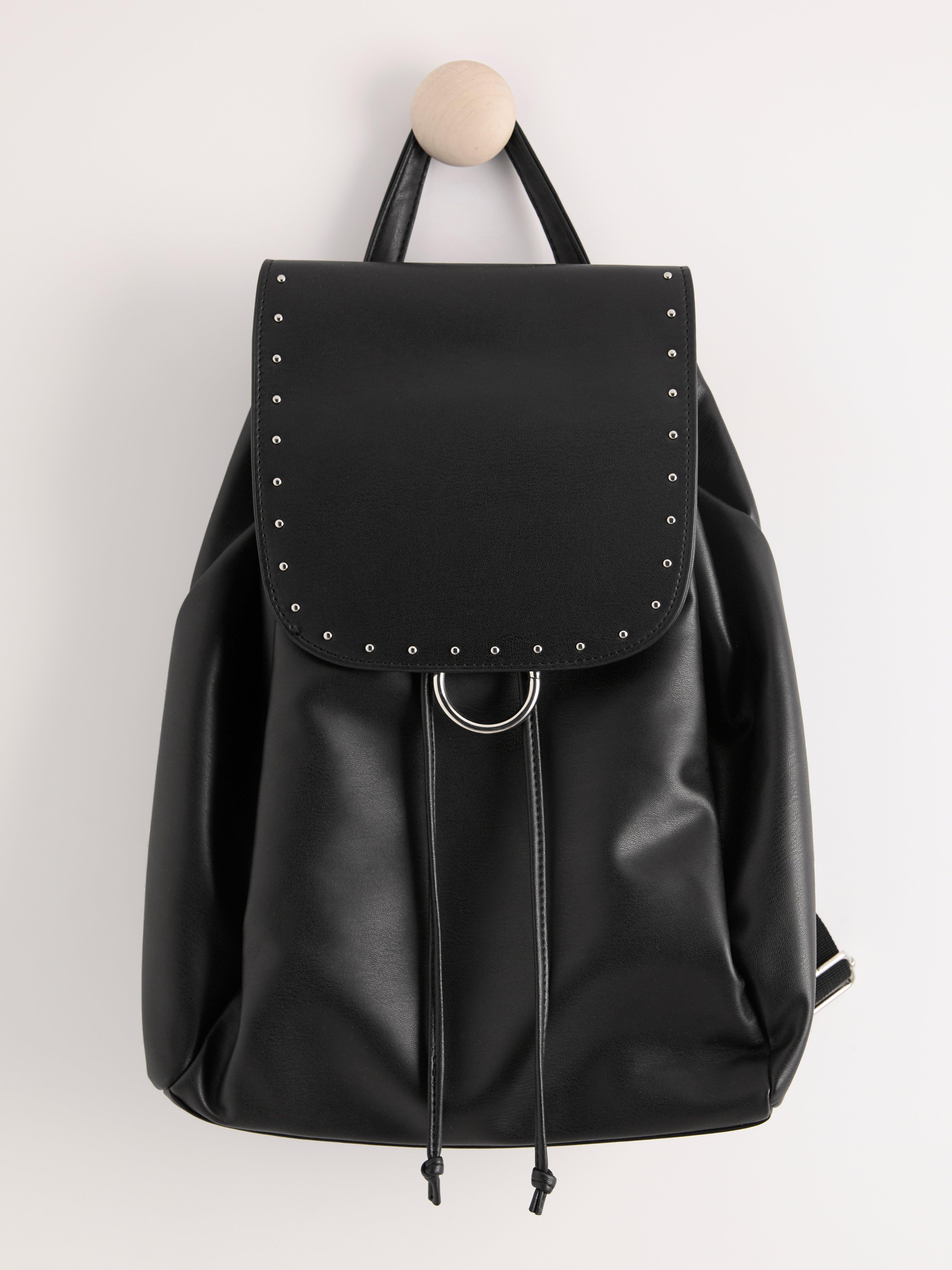 small leather backpack