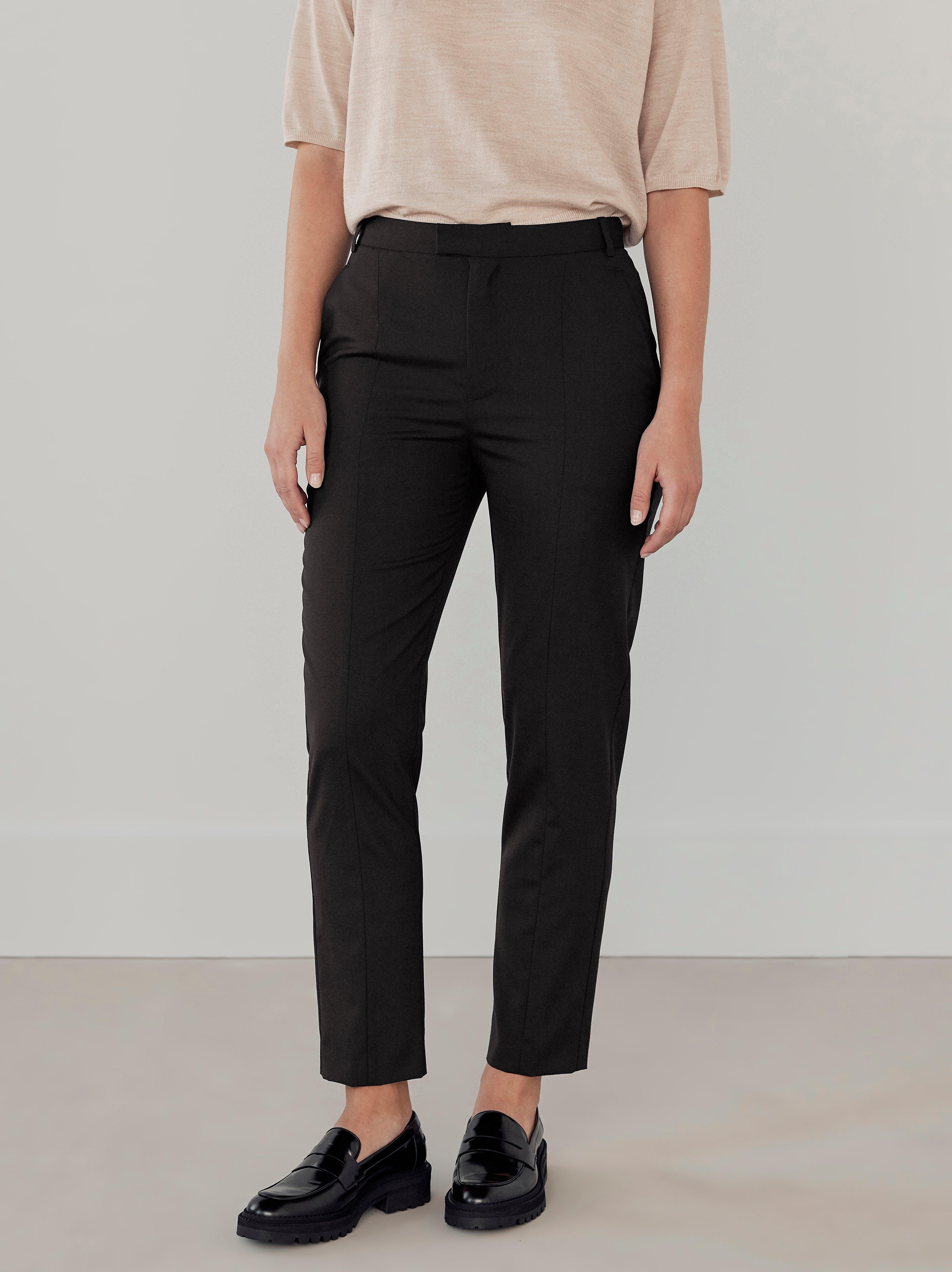 high waisted black slacks