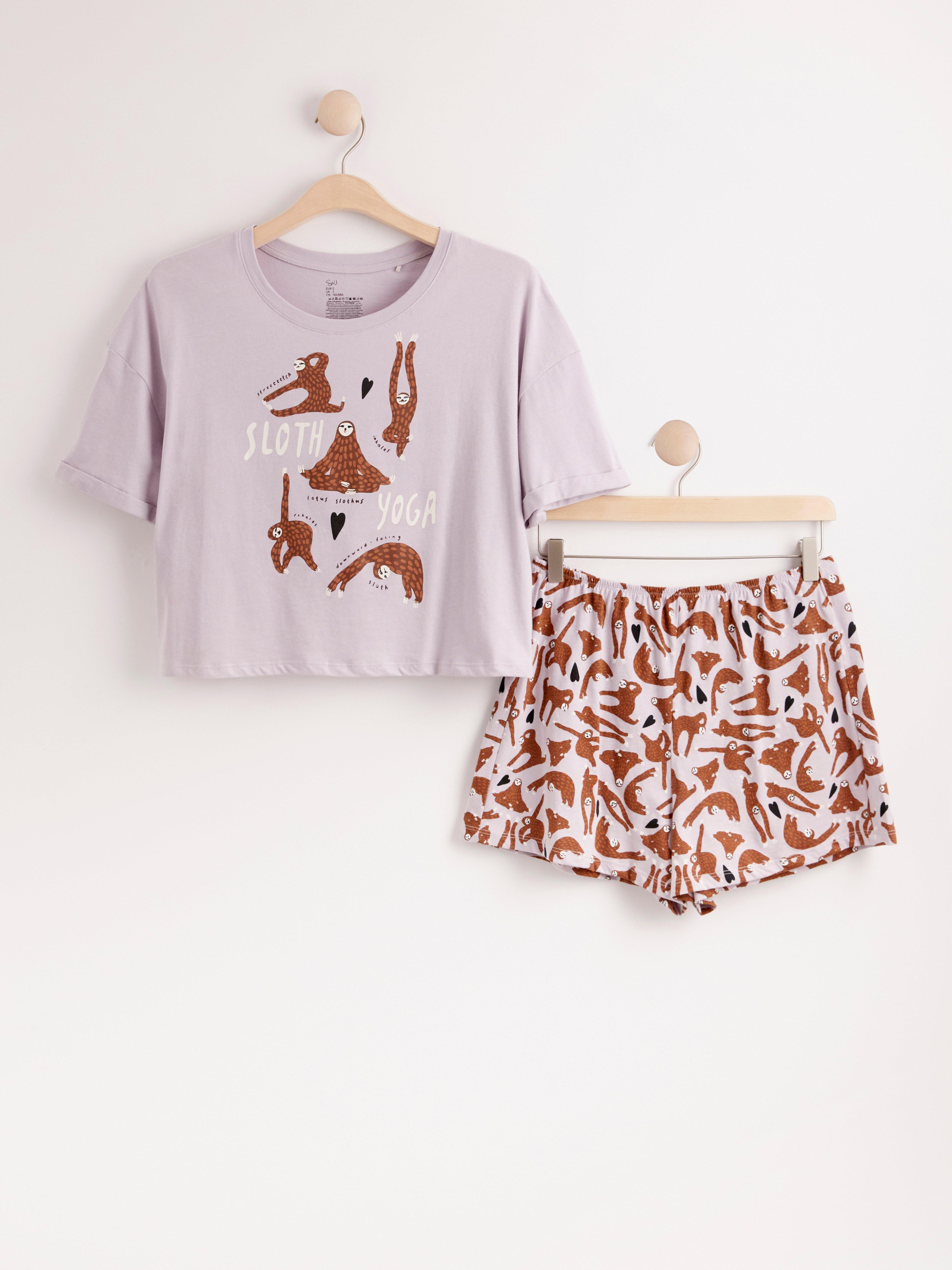 Pyžamový set - Spodní prádlo - Fialová