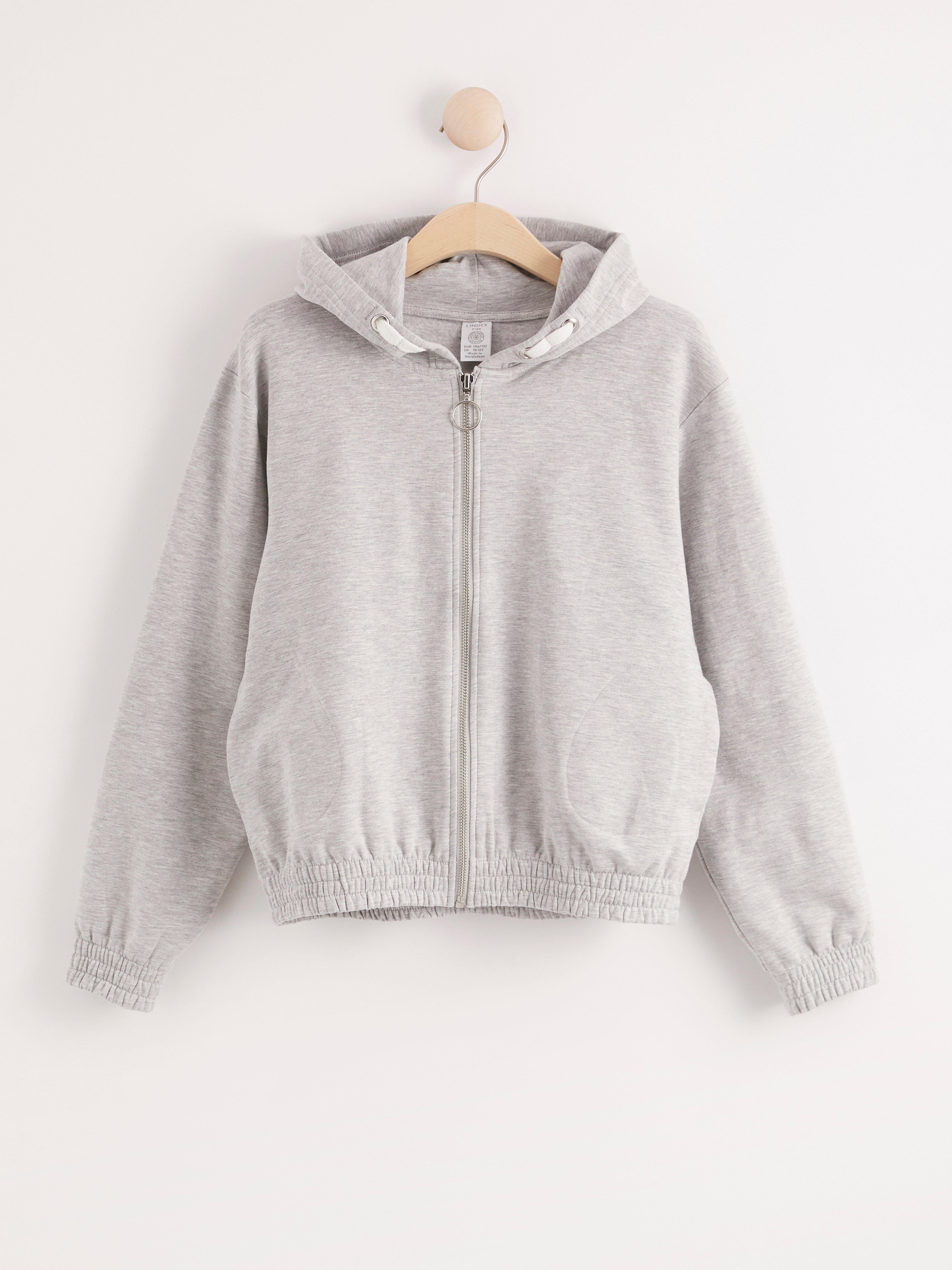 grey zip sweatshirt