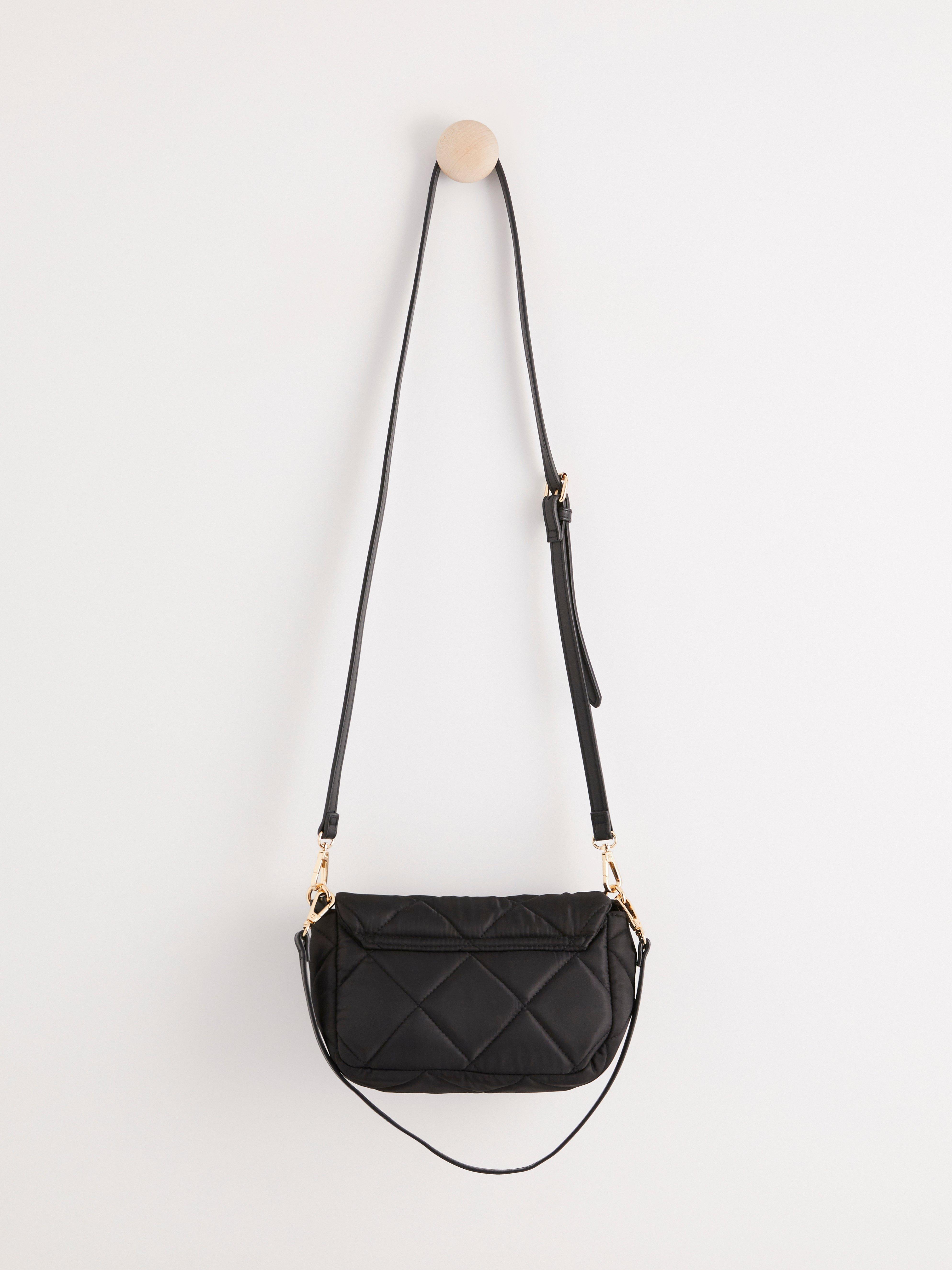 quilted shoulder bag black