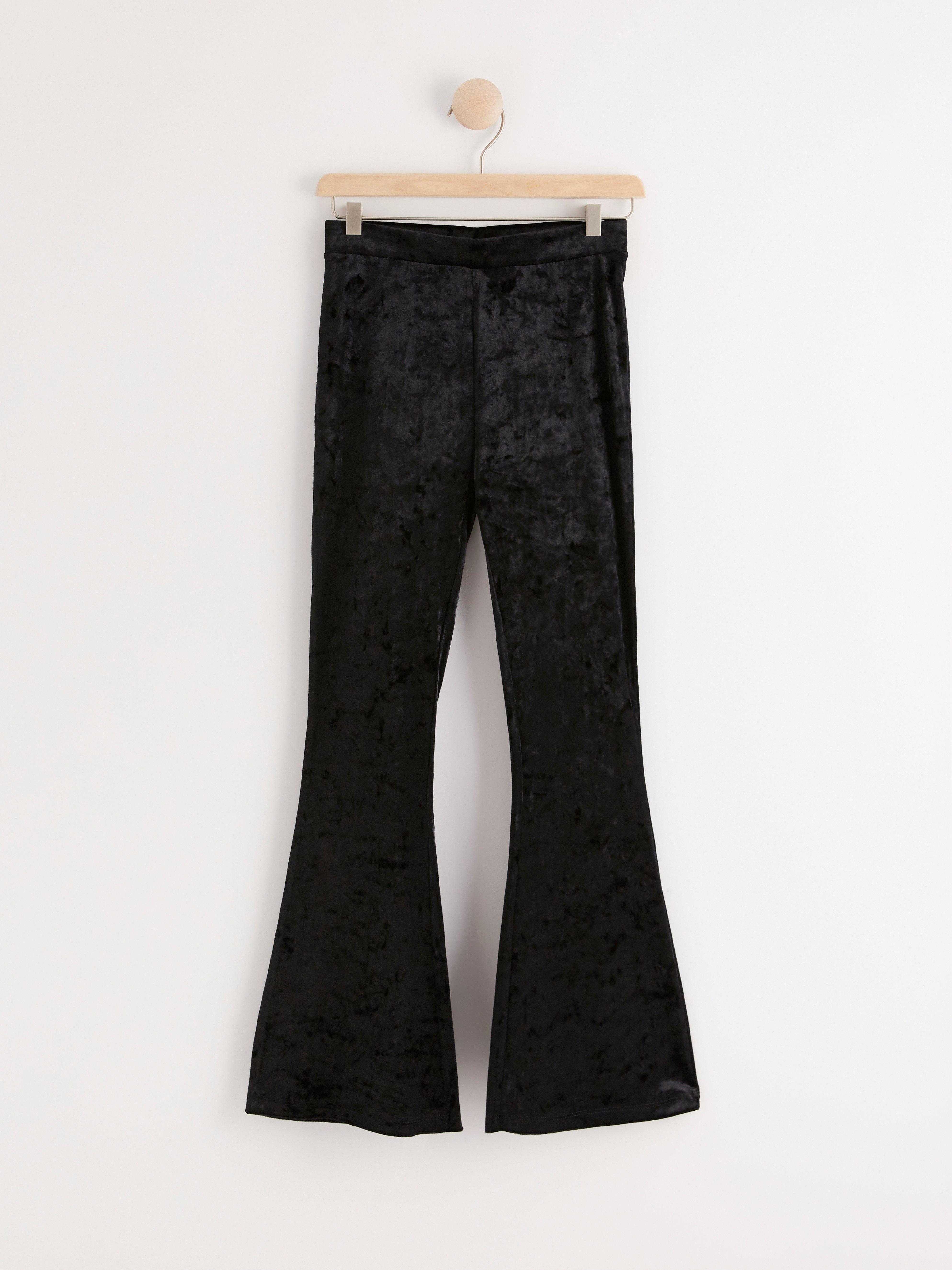 velvet flared jeans