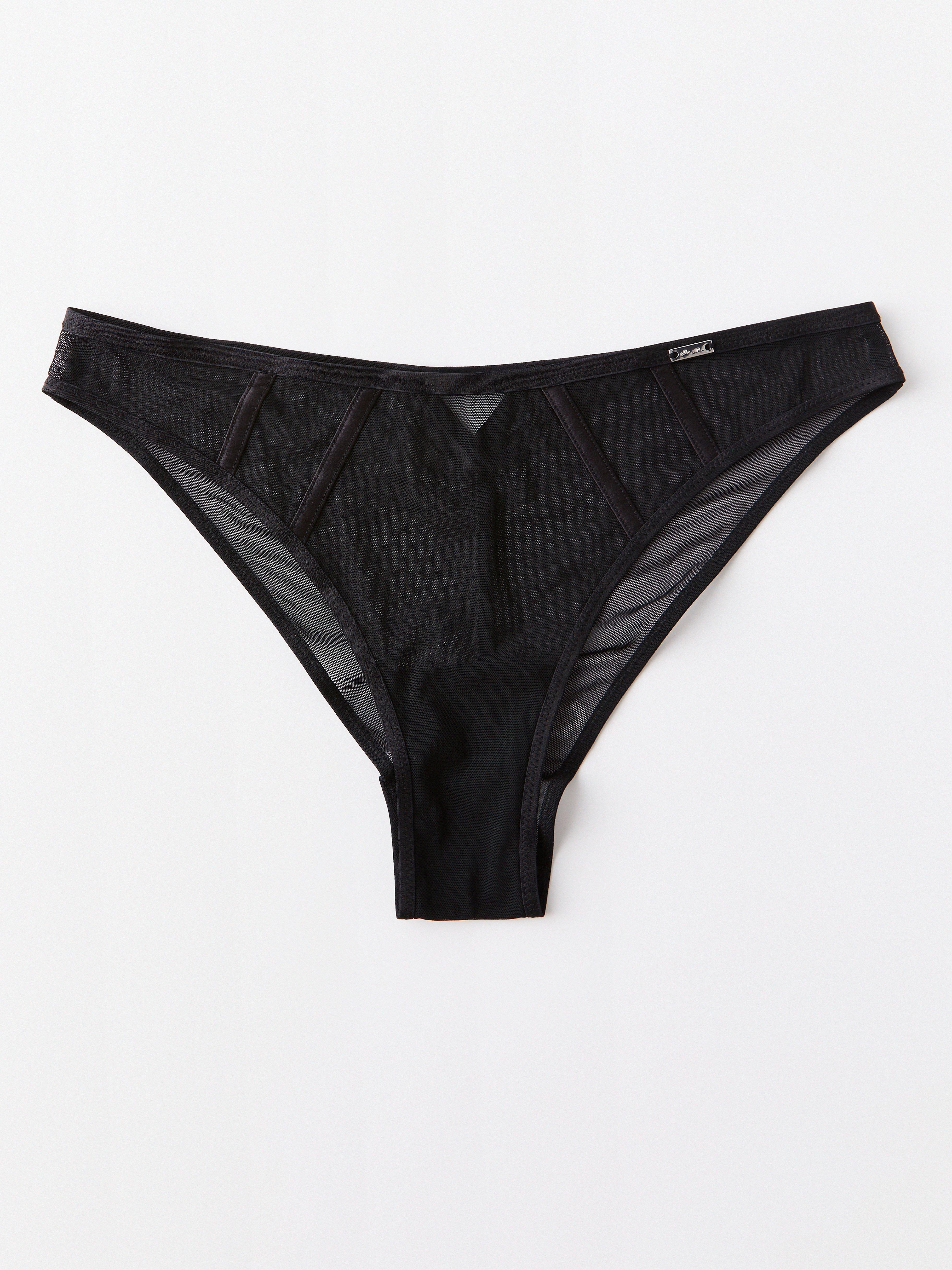 Brazilky s klasickým pasem - Spodní prádlo - Černá