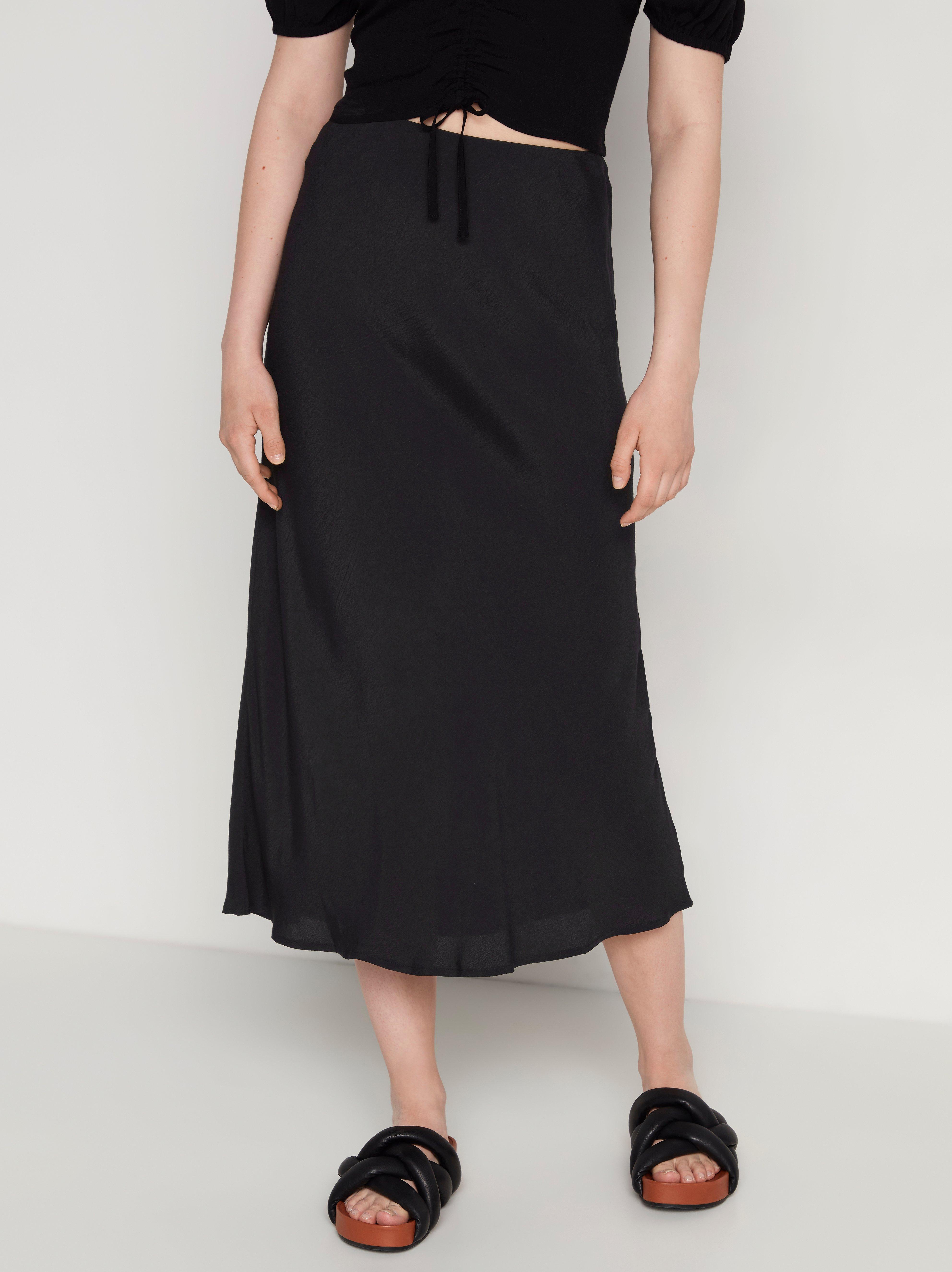 black midi skirt