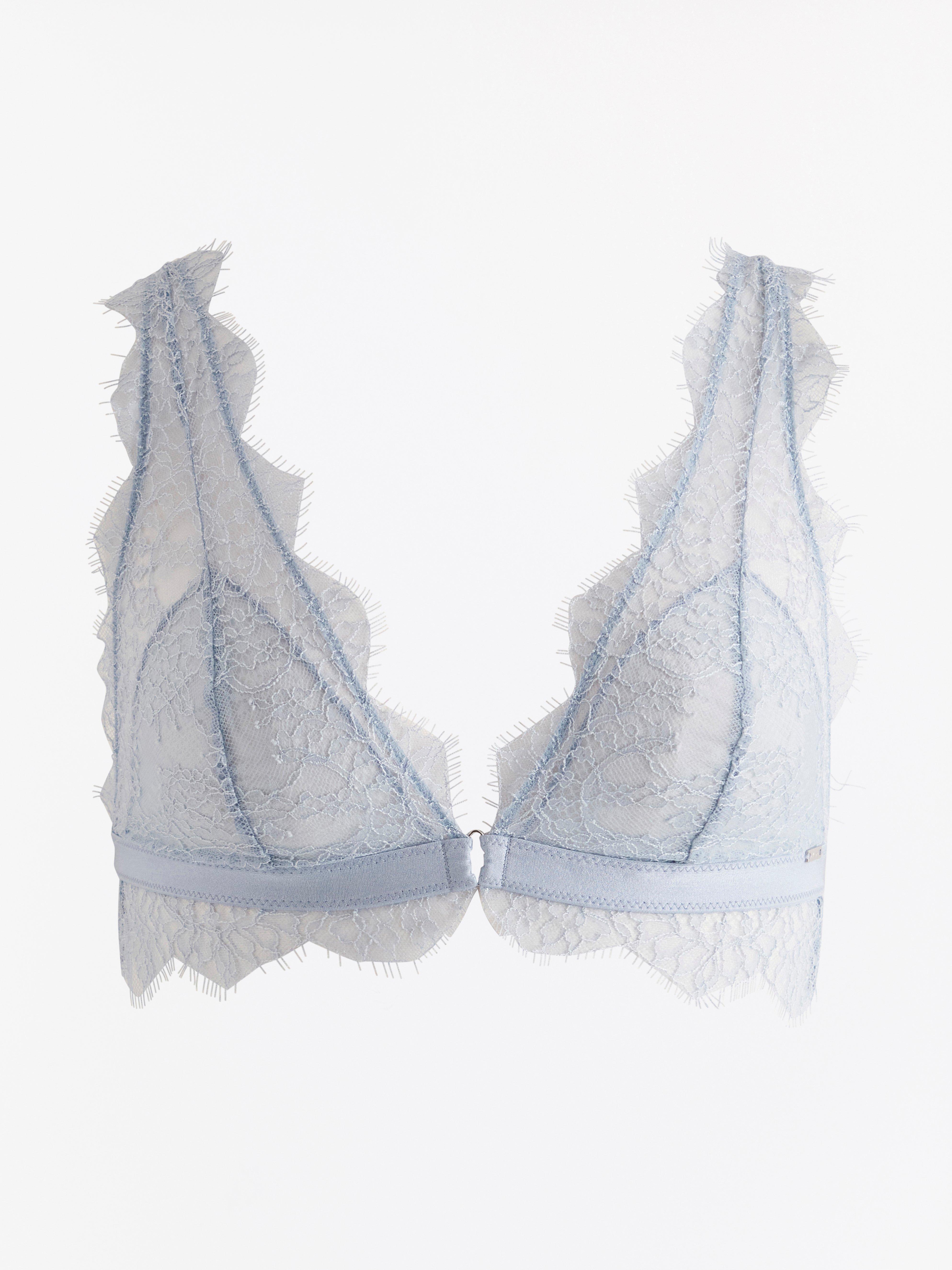 Ovadderad bralette med spets