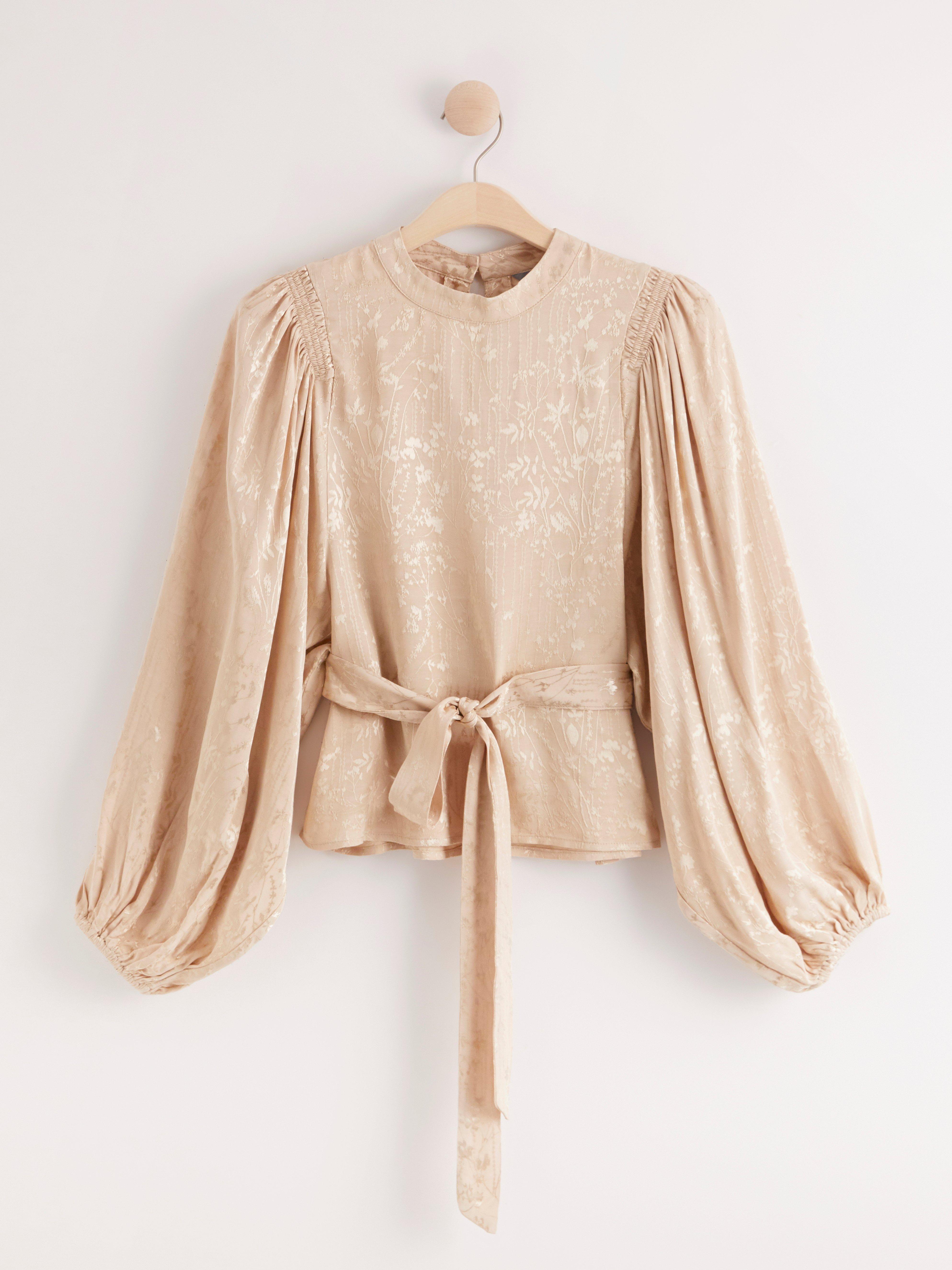 Bluse - Dame - Beige