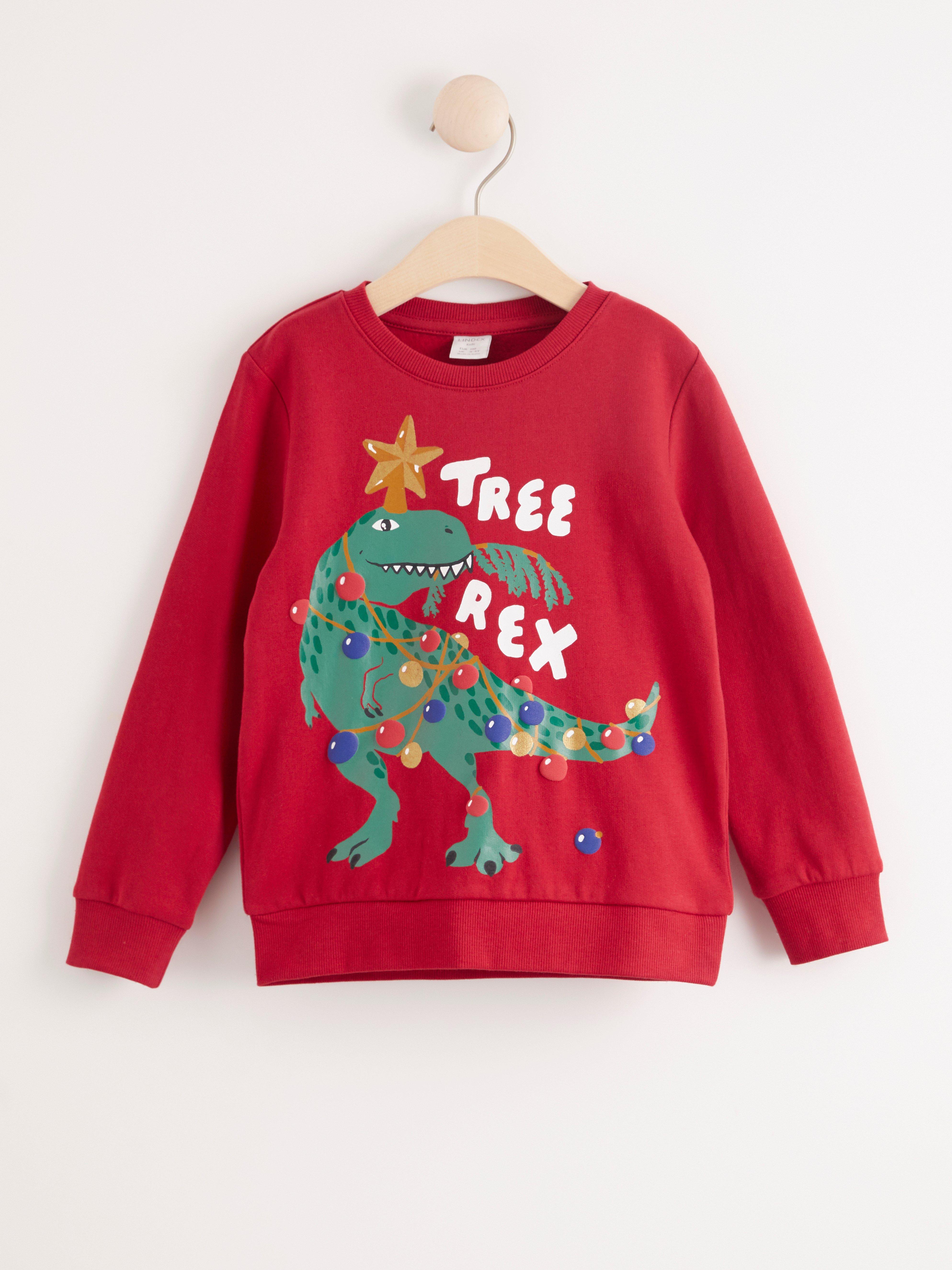 Sweatshirt - Barn - Röd