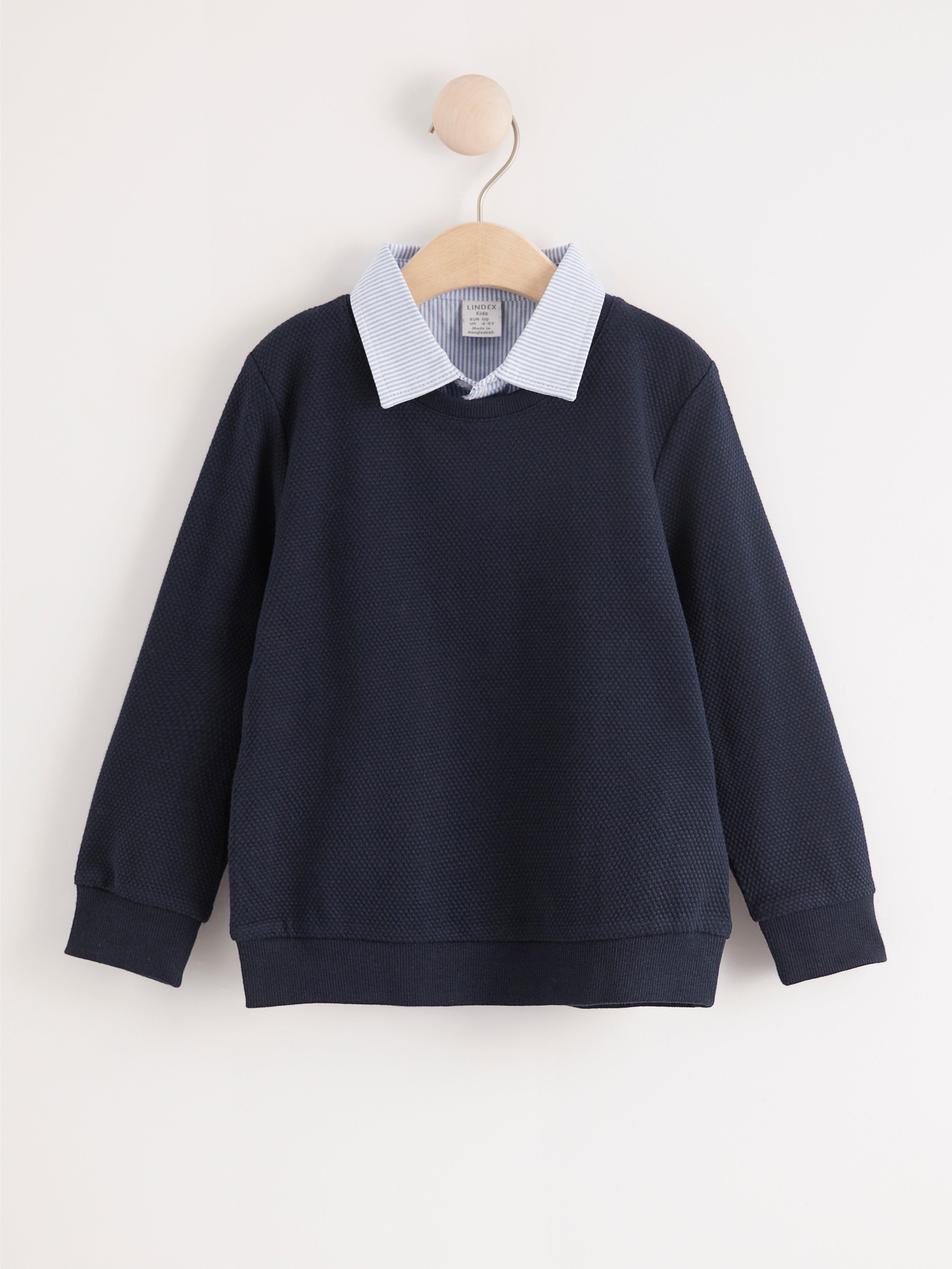 Twofer sweater with on sale collar