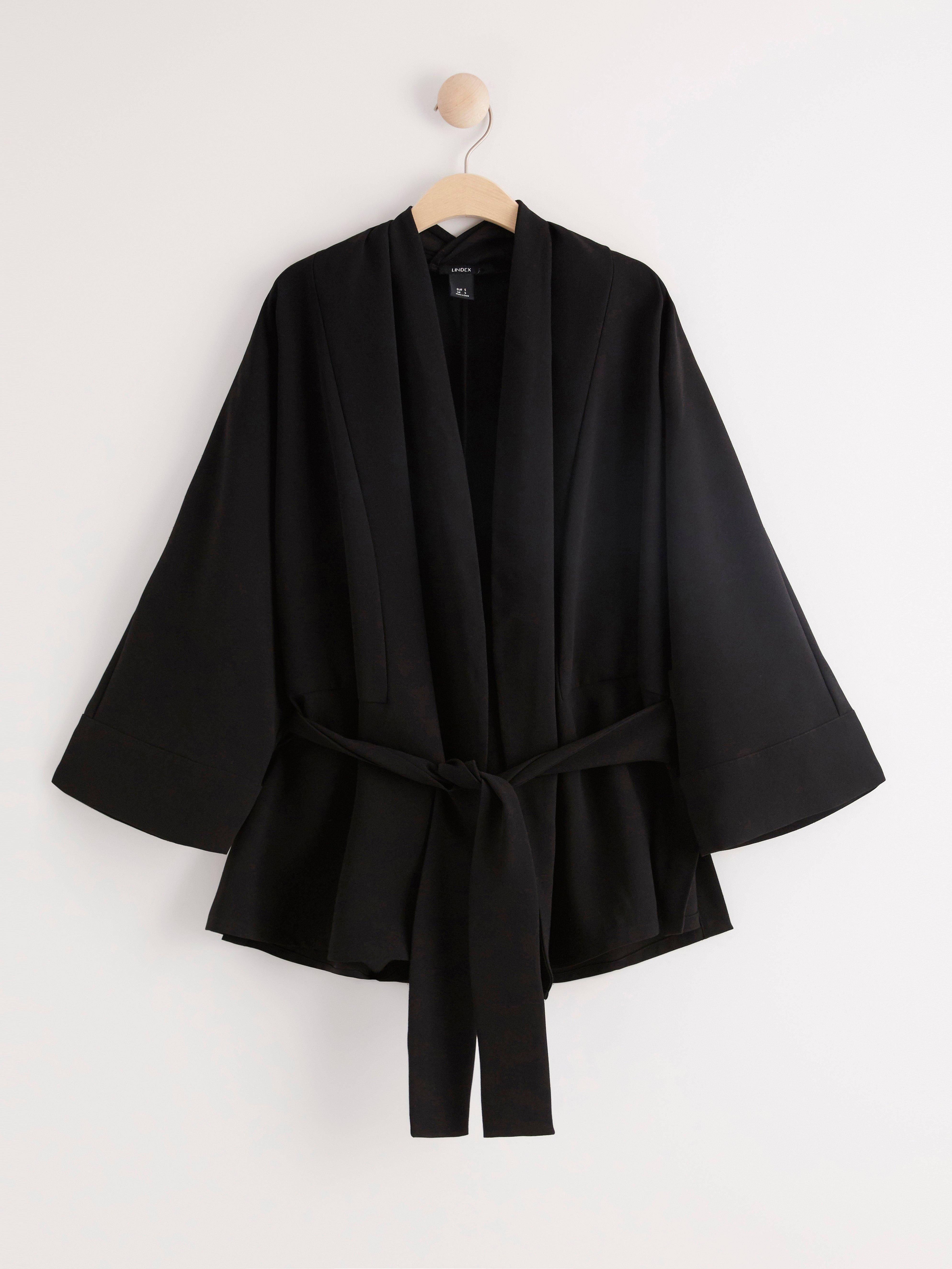 Black kimono jacket sale