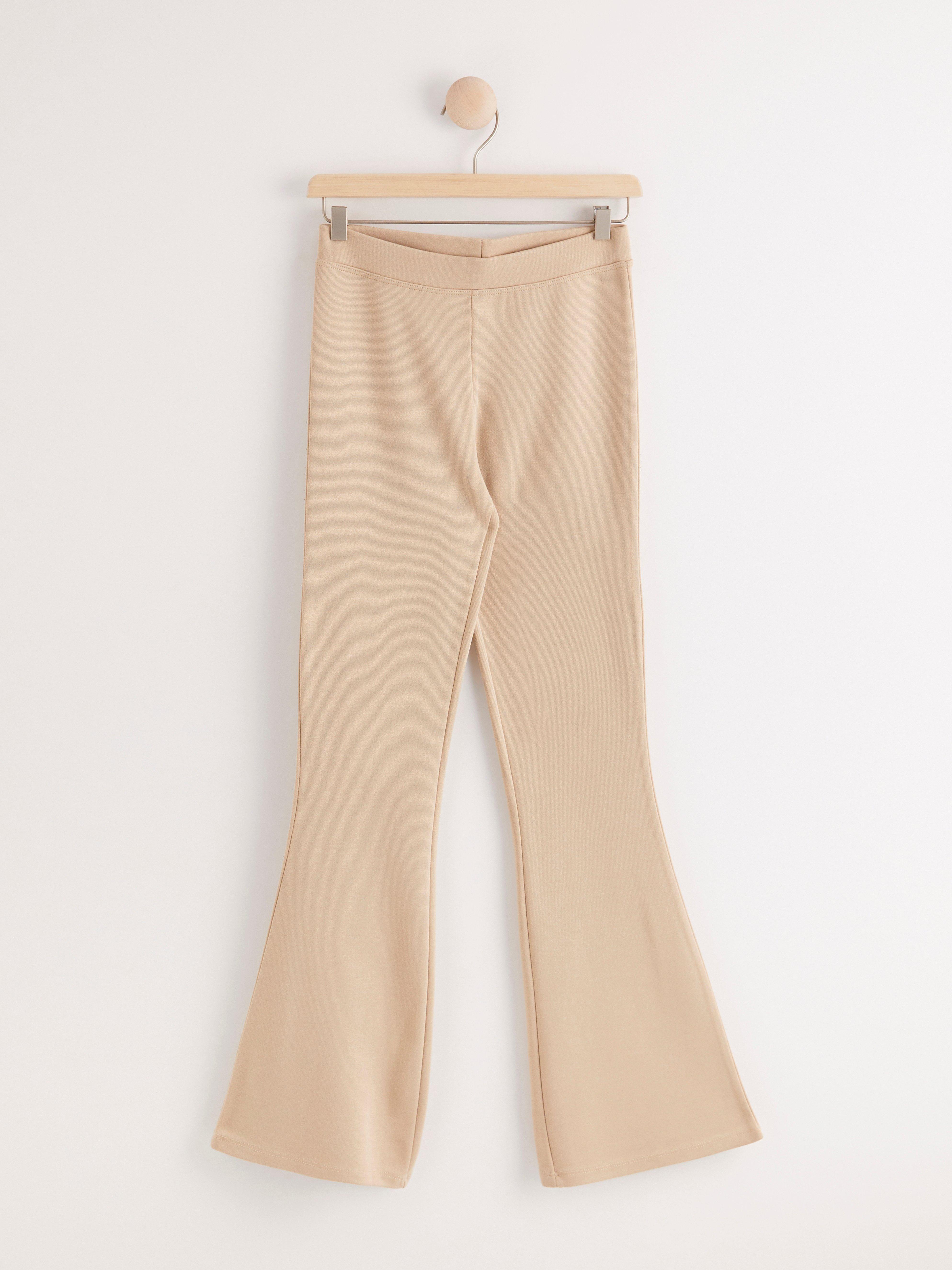 flared jersey trousers
