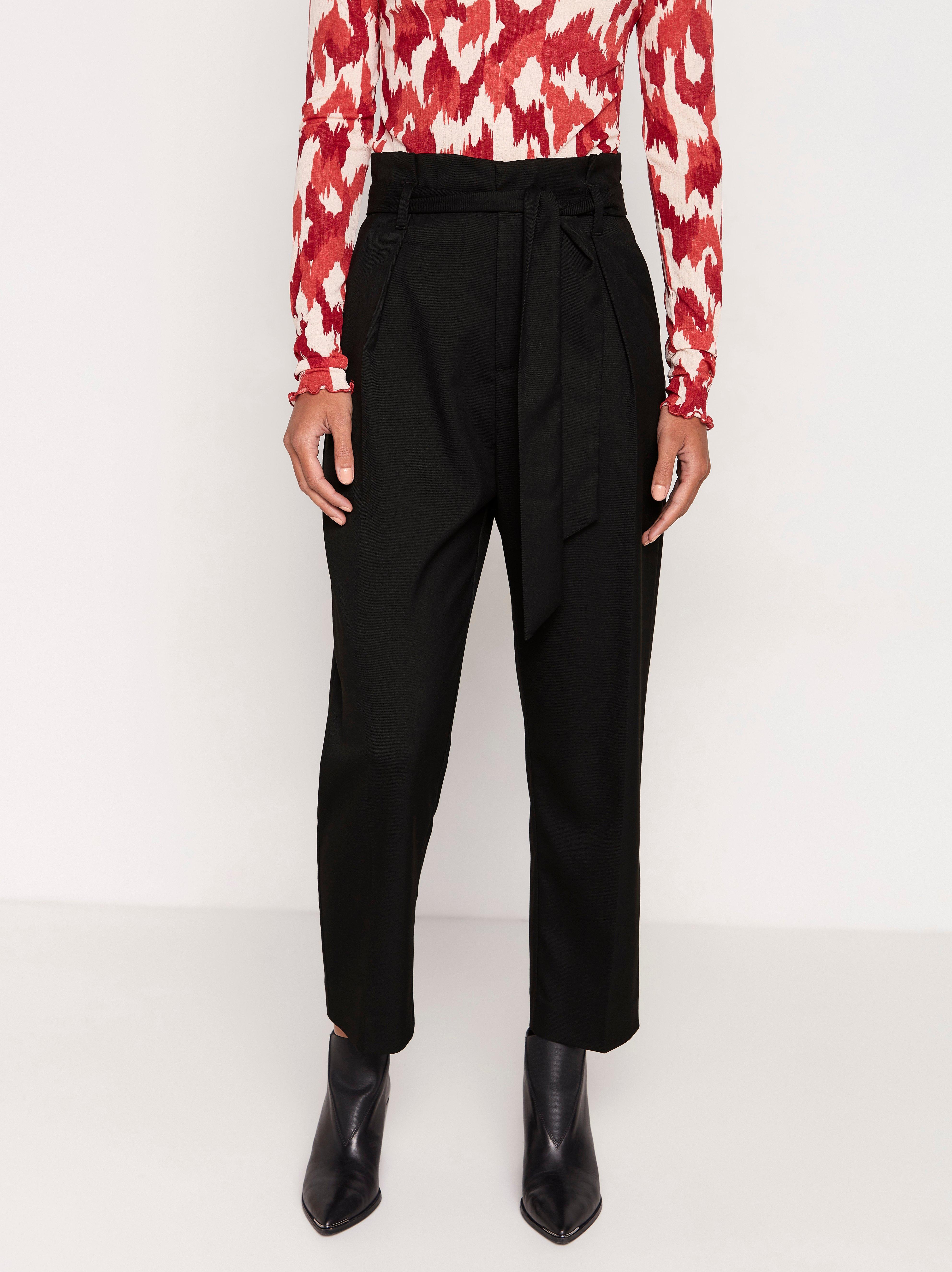 tapered high waisted trousers