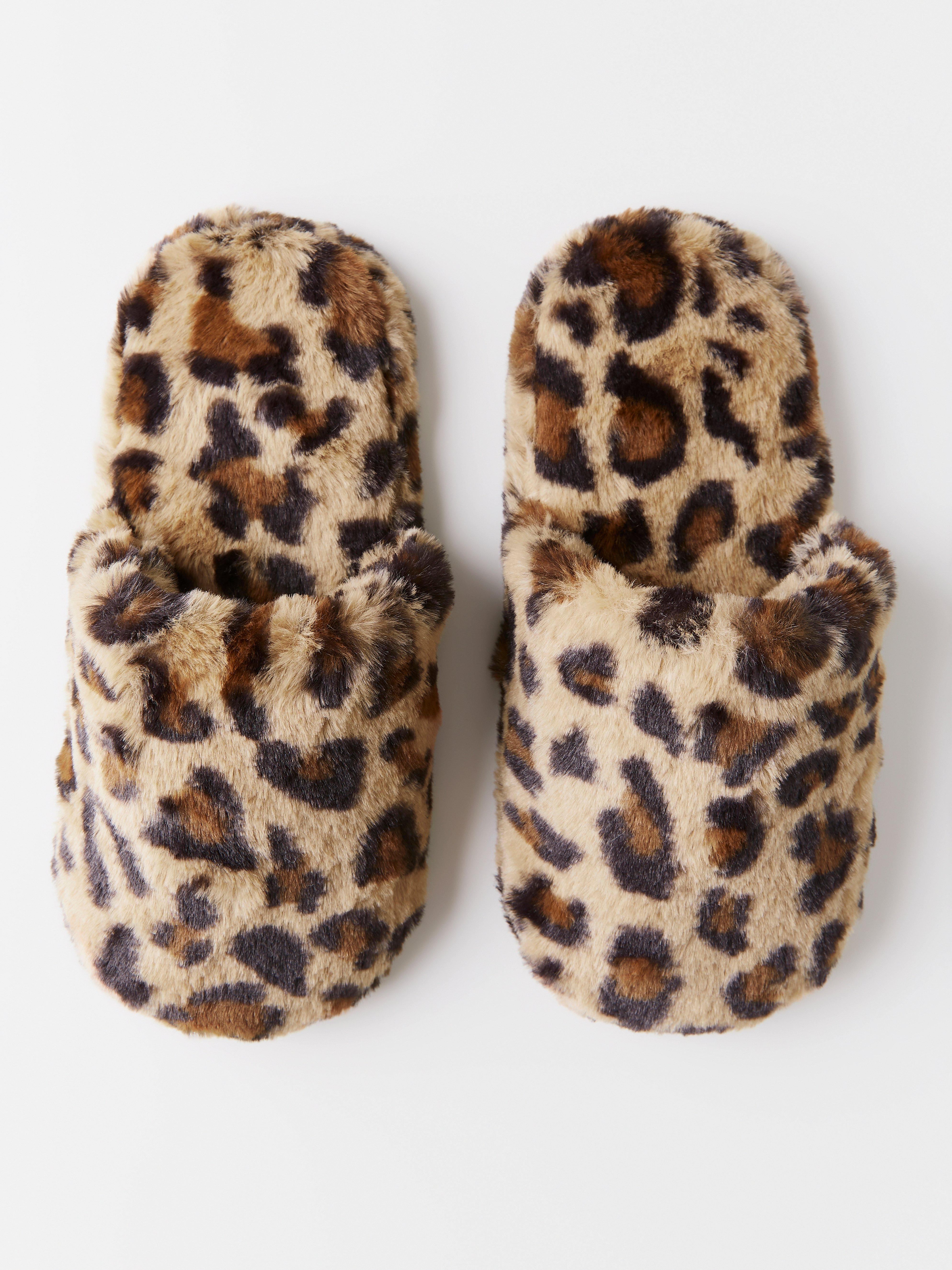 leopard slippers