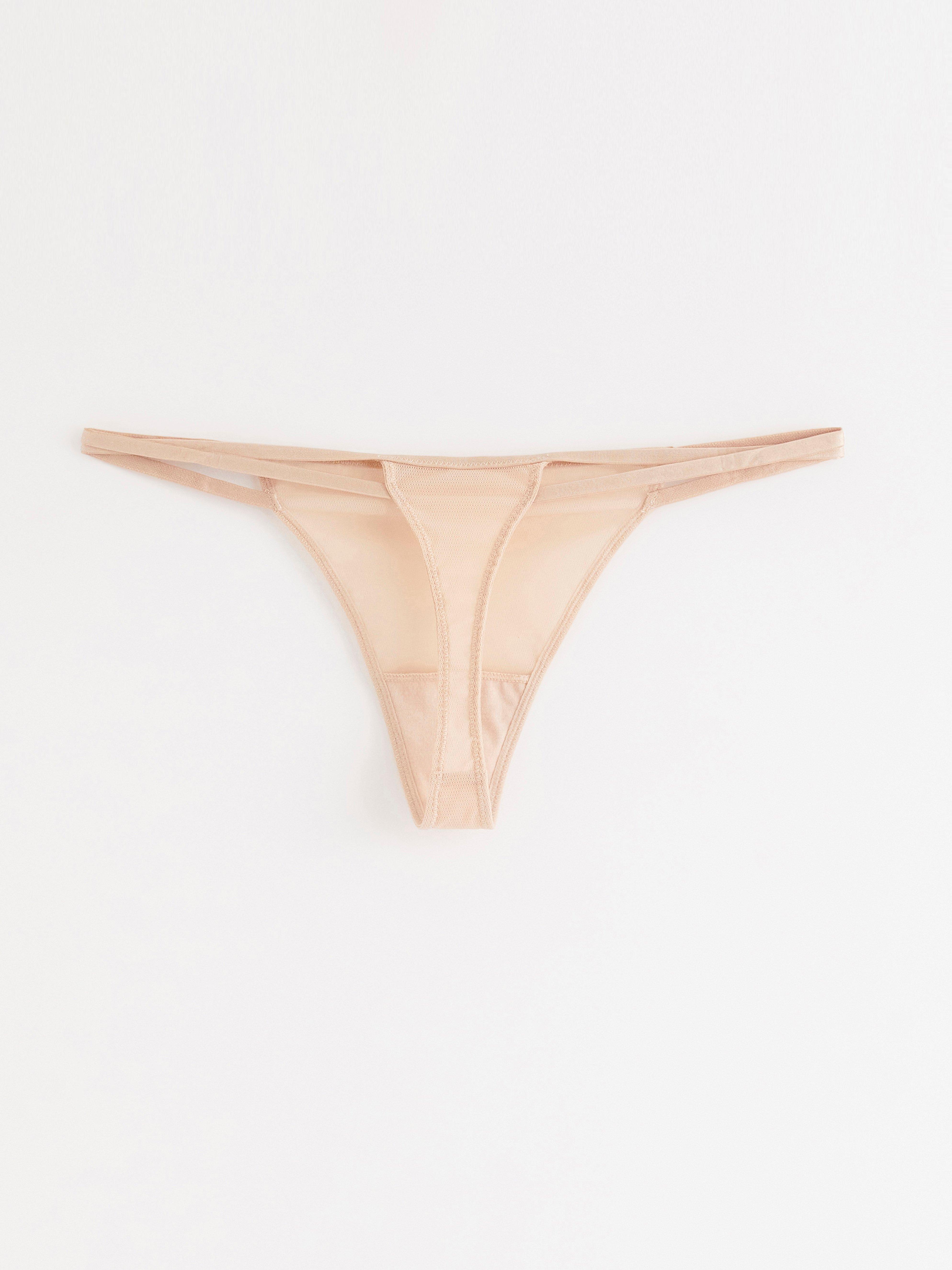 Stringtrosa låg - Underkläder - Beige