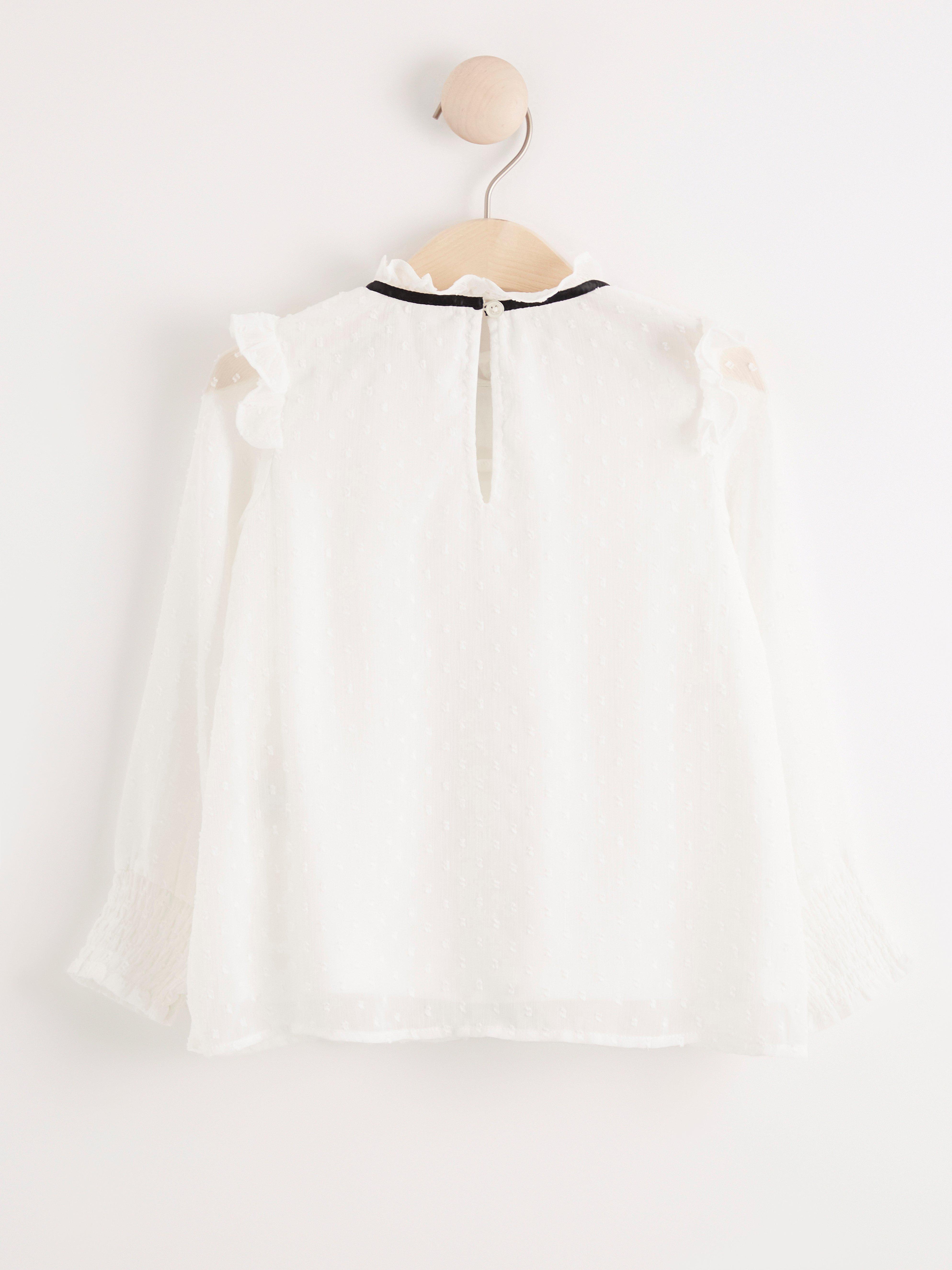 white chiffon blouse uk