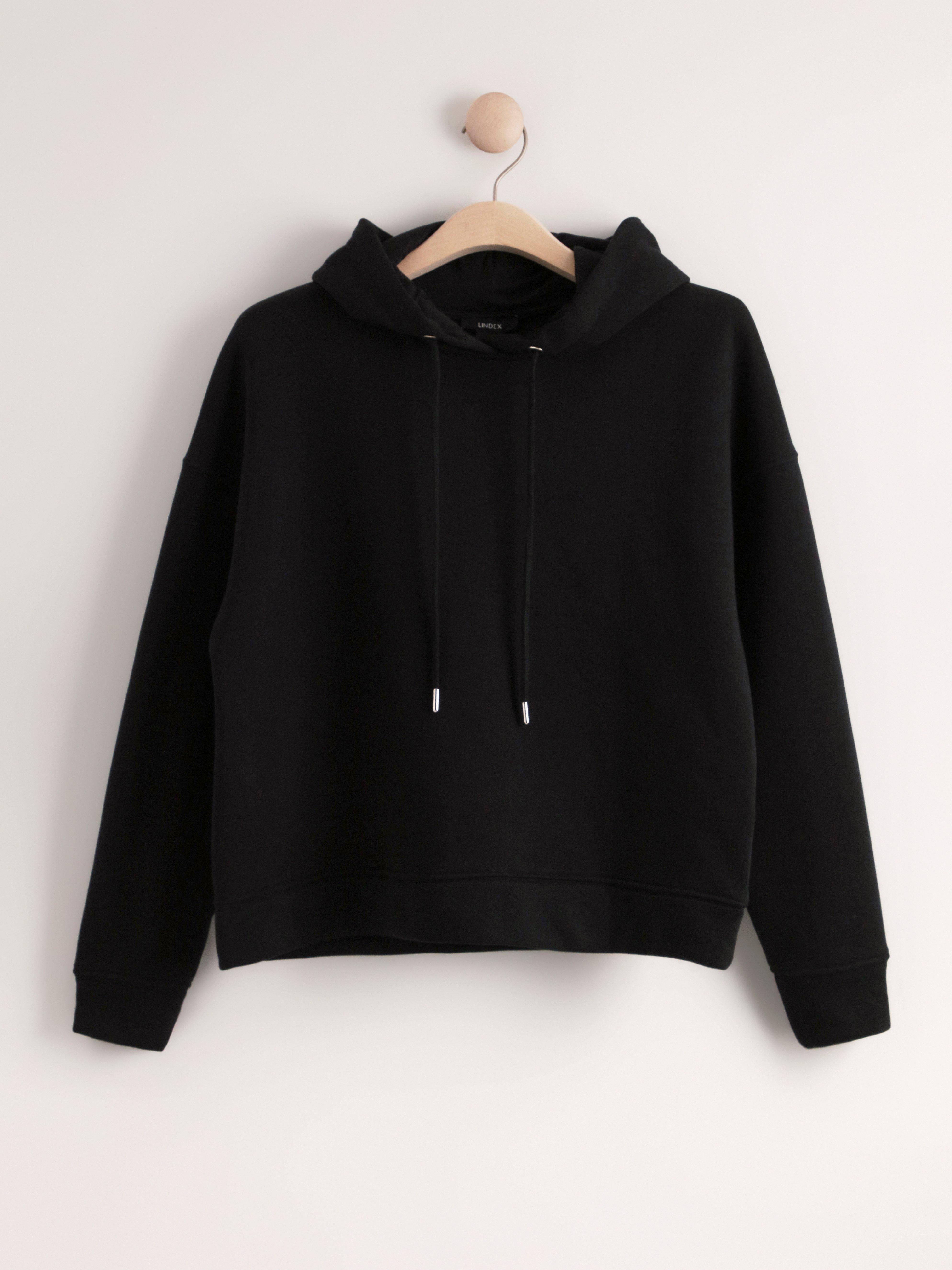 Hooded Sweatshirt - Womens Wear - Black