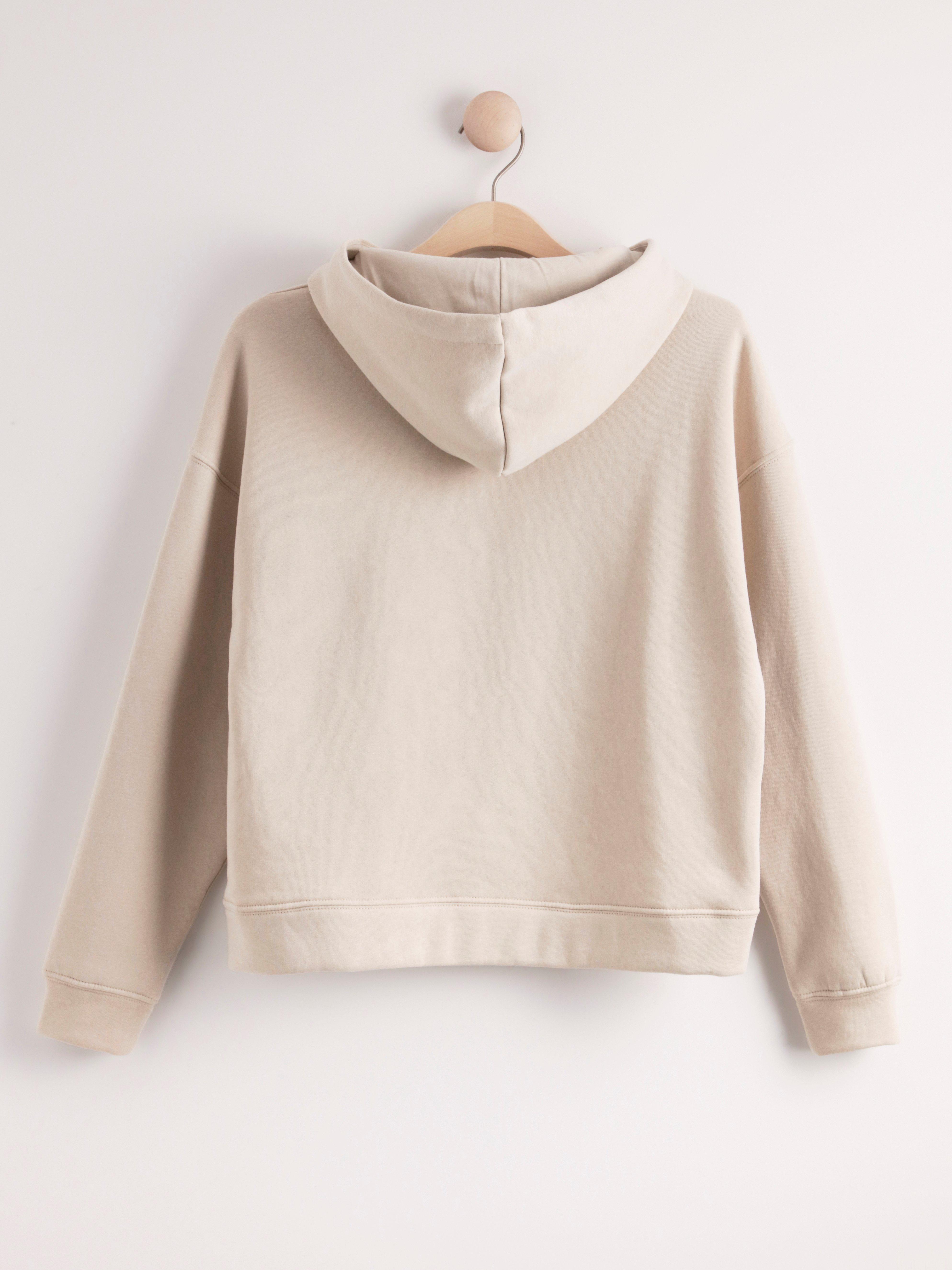Hooded Sweatshirt - Womens Wear - Beige