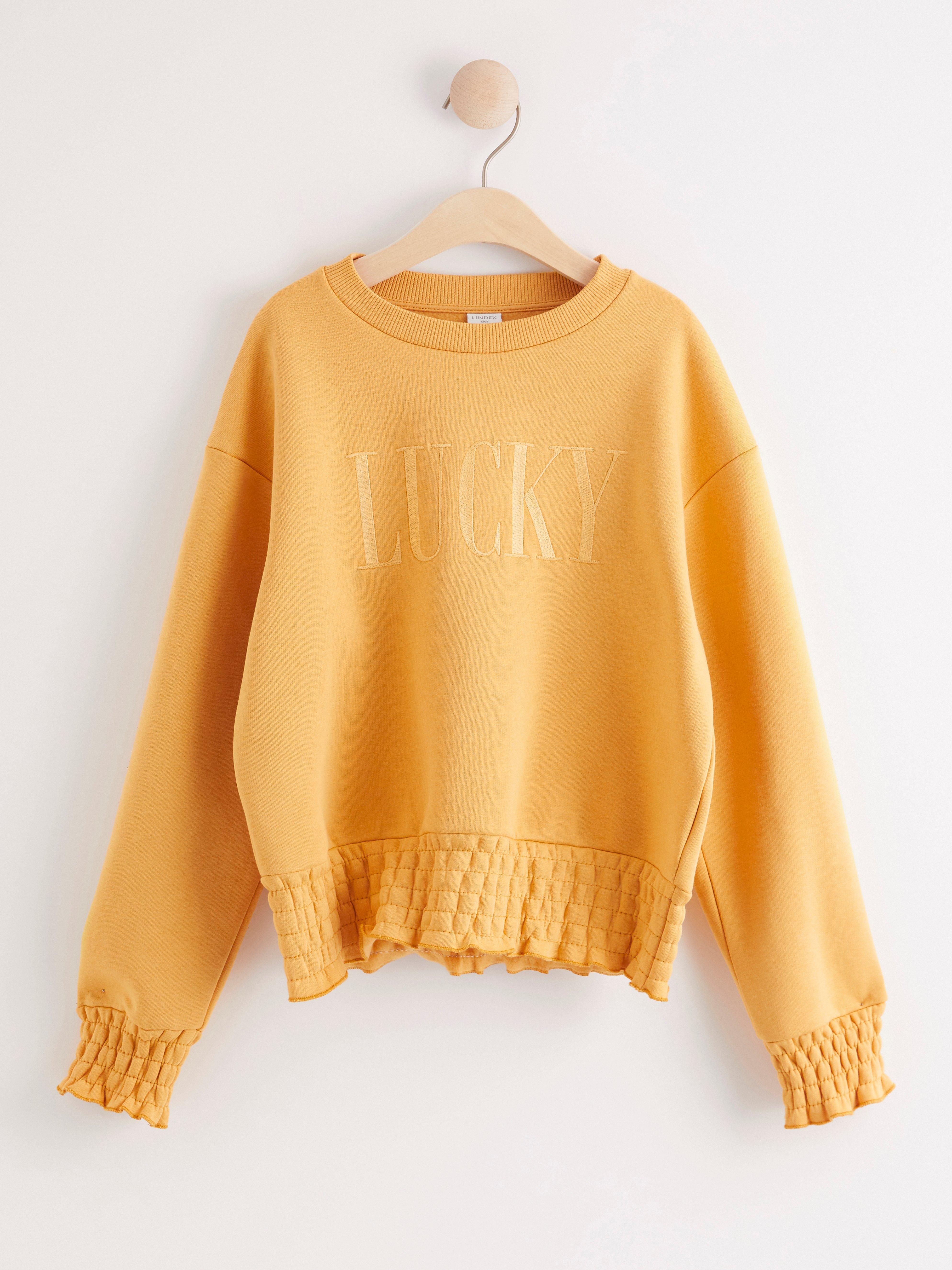 Sweatshirt - Barn - Gul