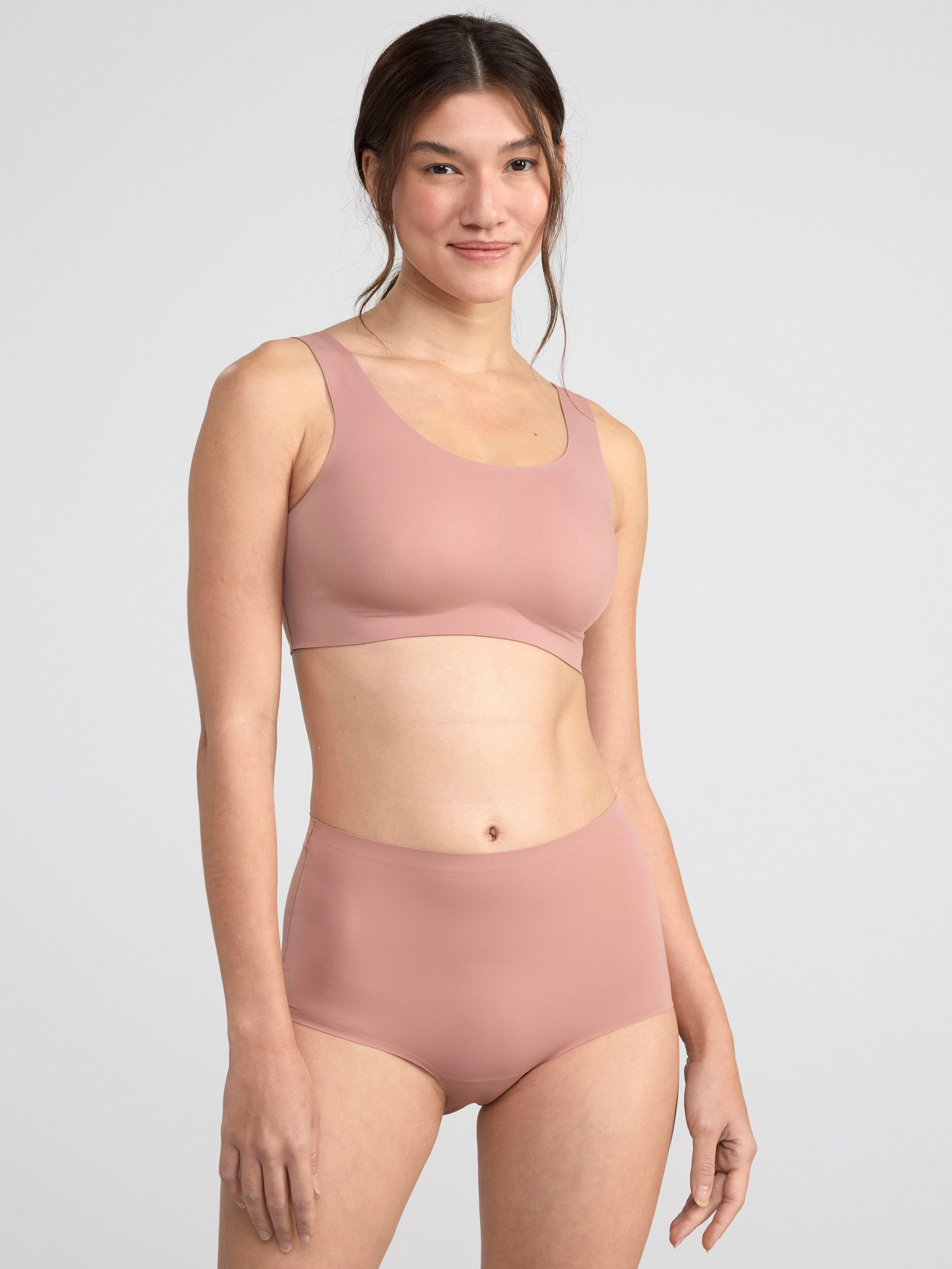 Lindex invisible high waist thong in soft pink