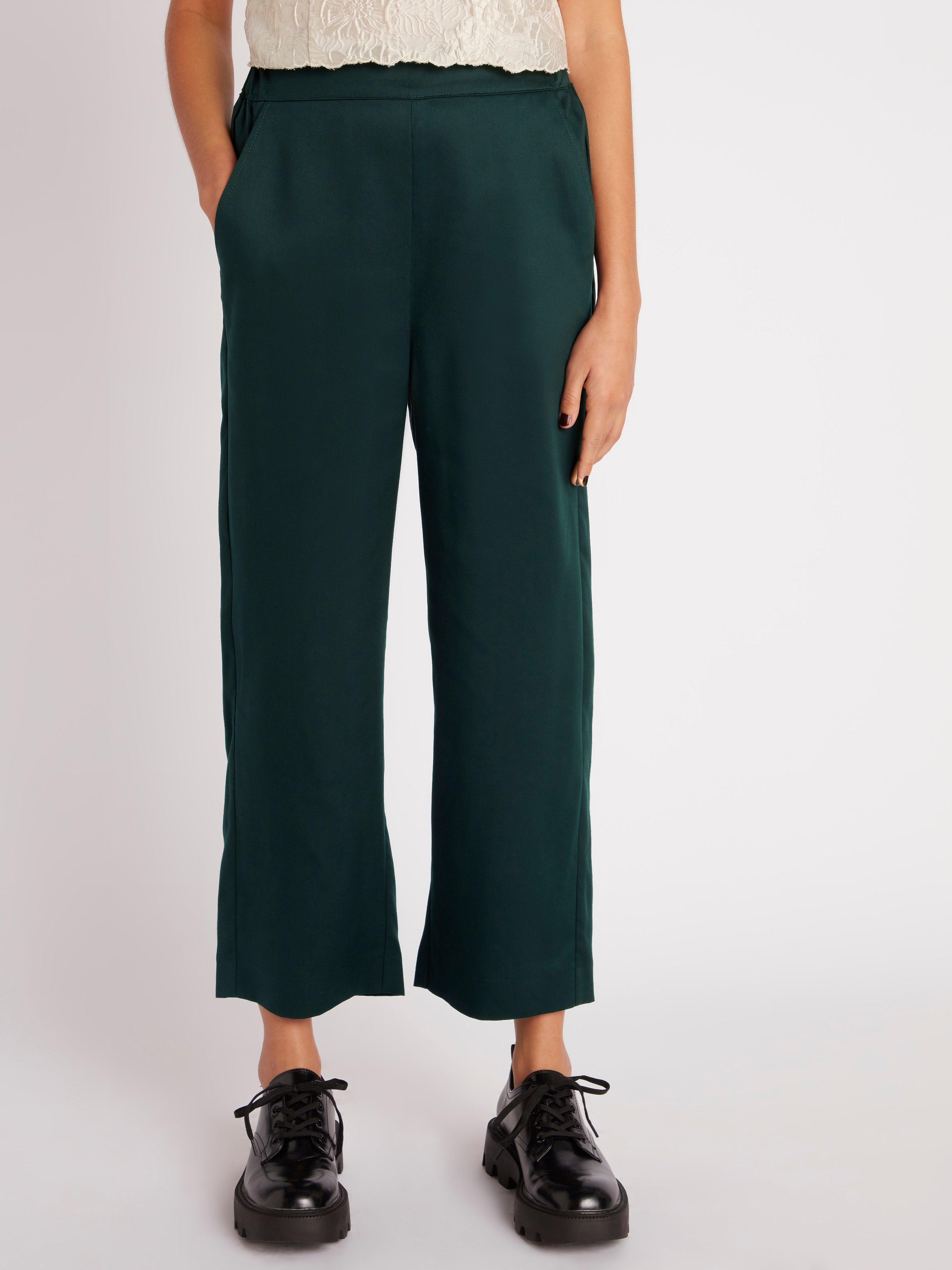 green high waisted trousers