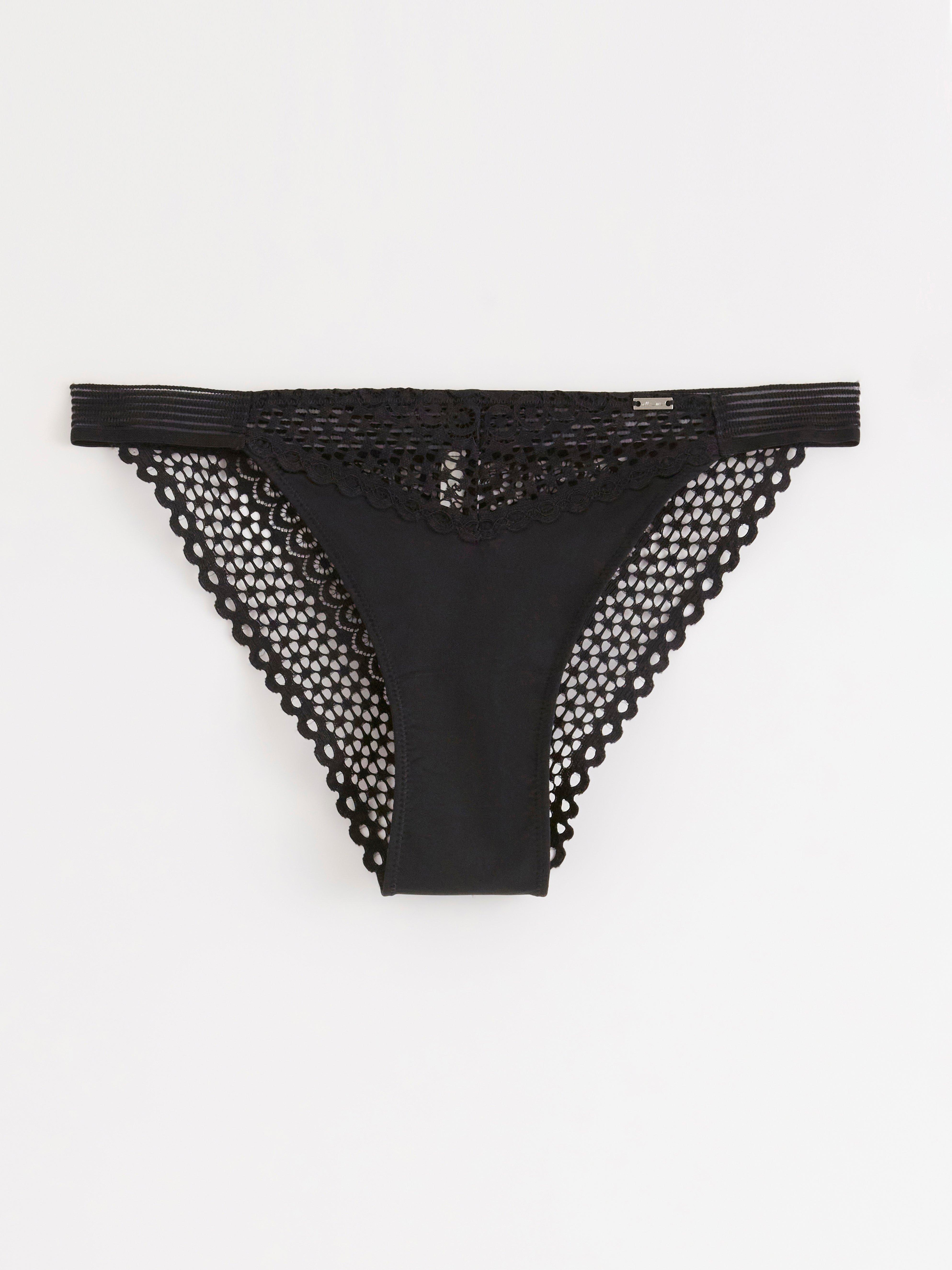 Brazílske nízke nohavičky - Spodná bielizeň - Čierna