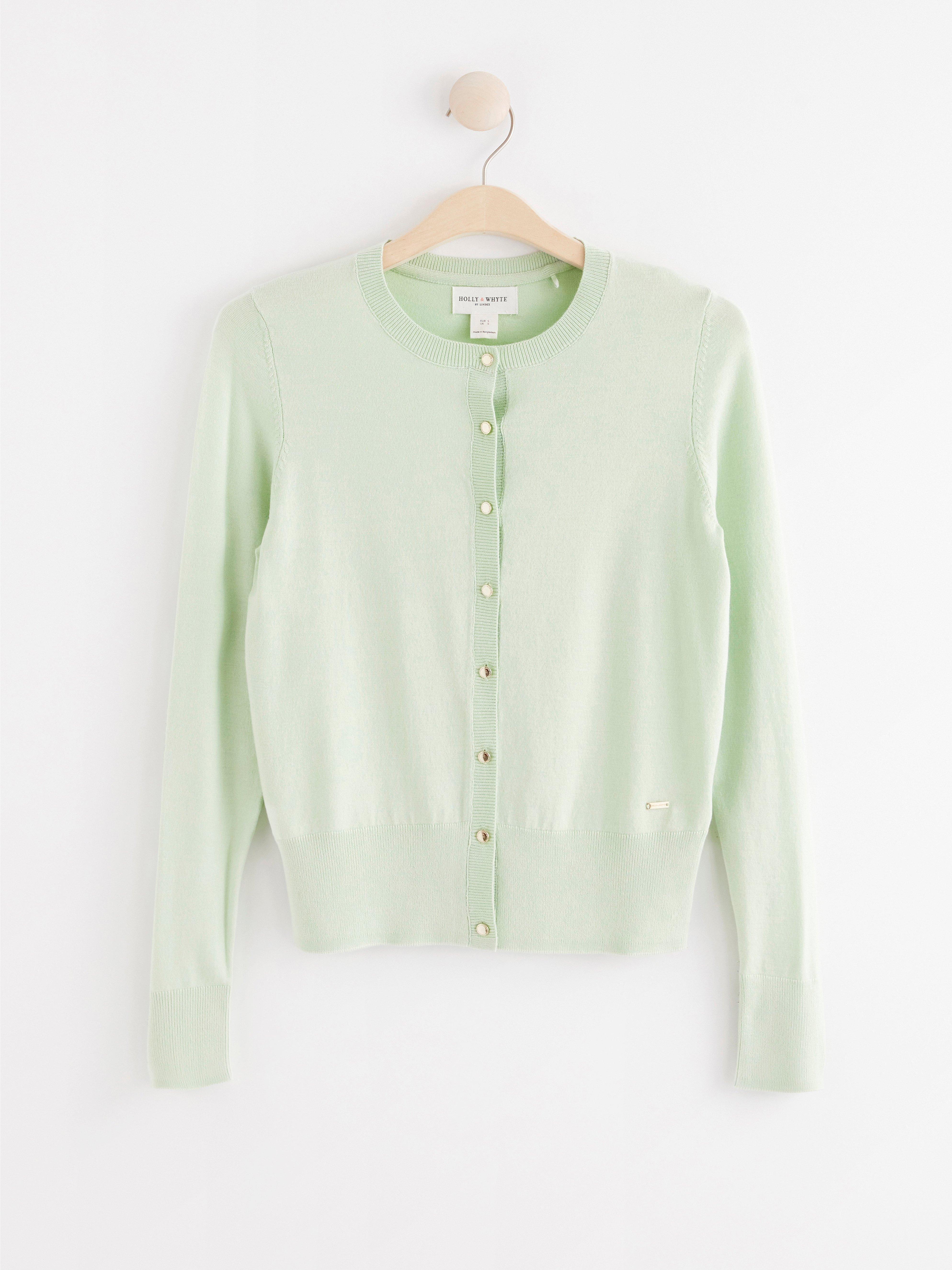 Cardigan - Dam - Grön