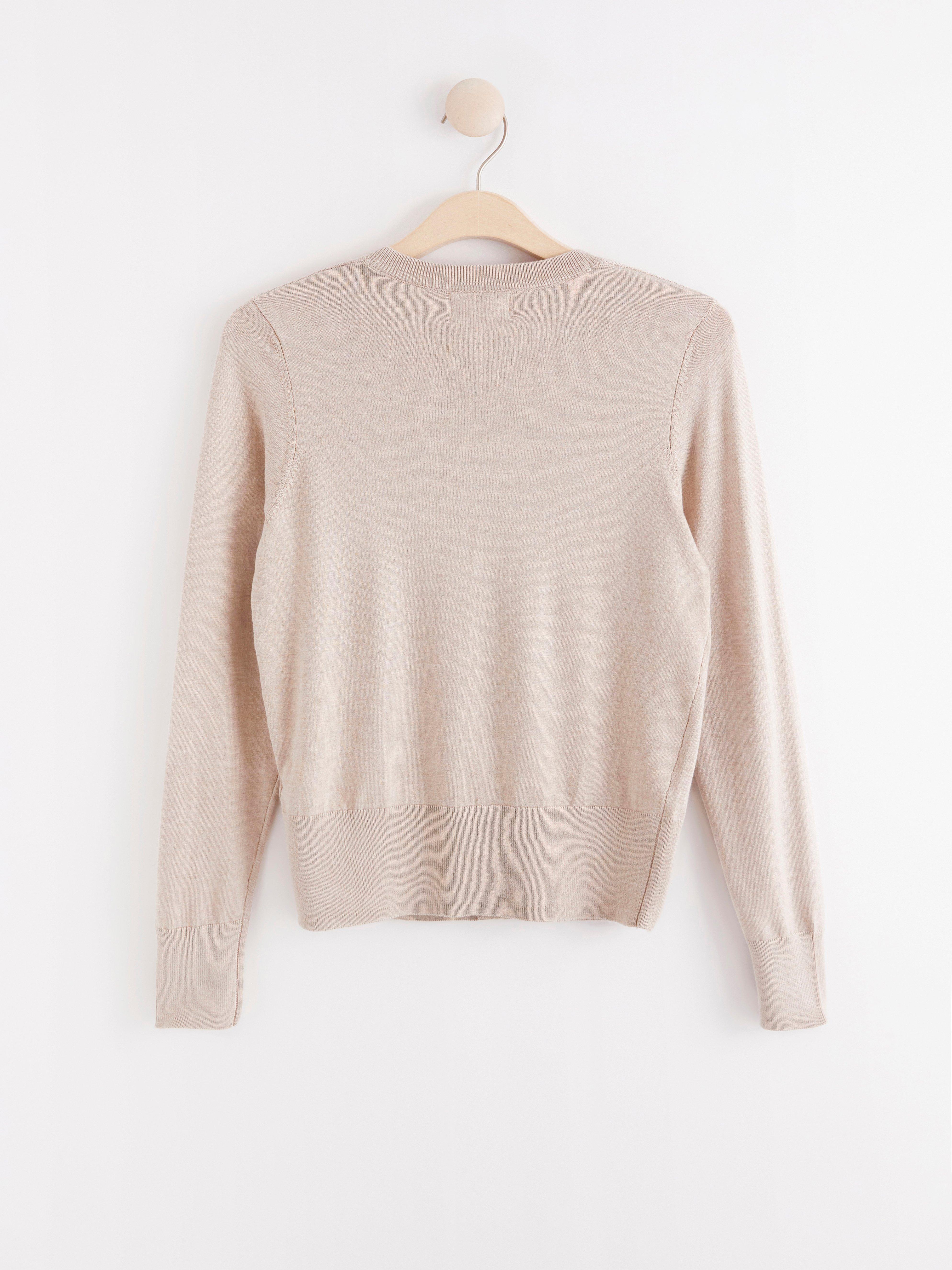 Cardigan - Dame - Beige