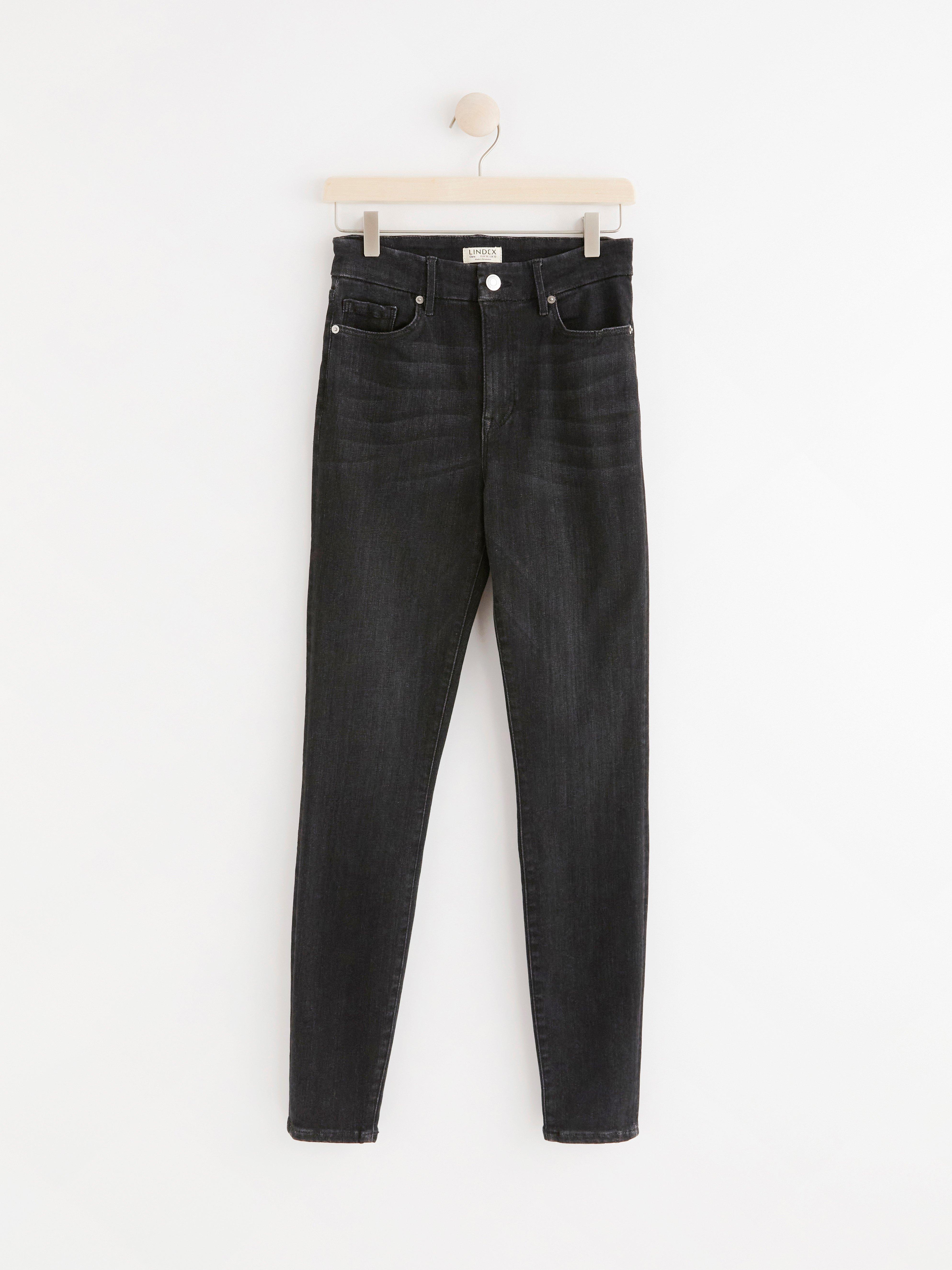 black stretch jeans high waist
