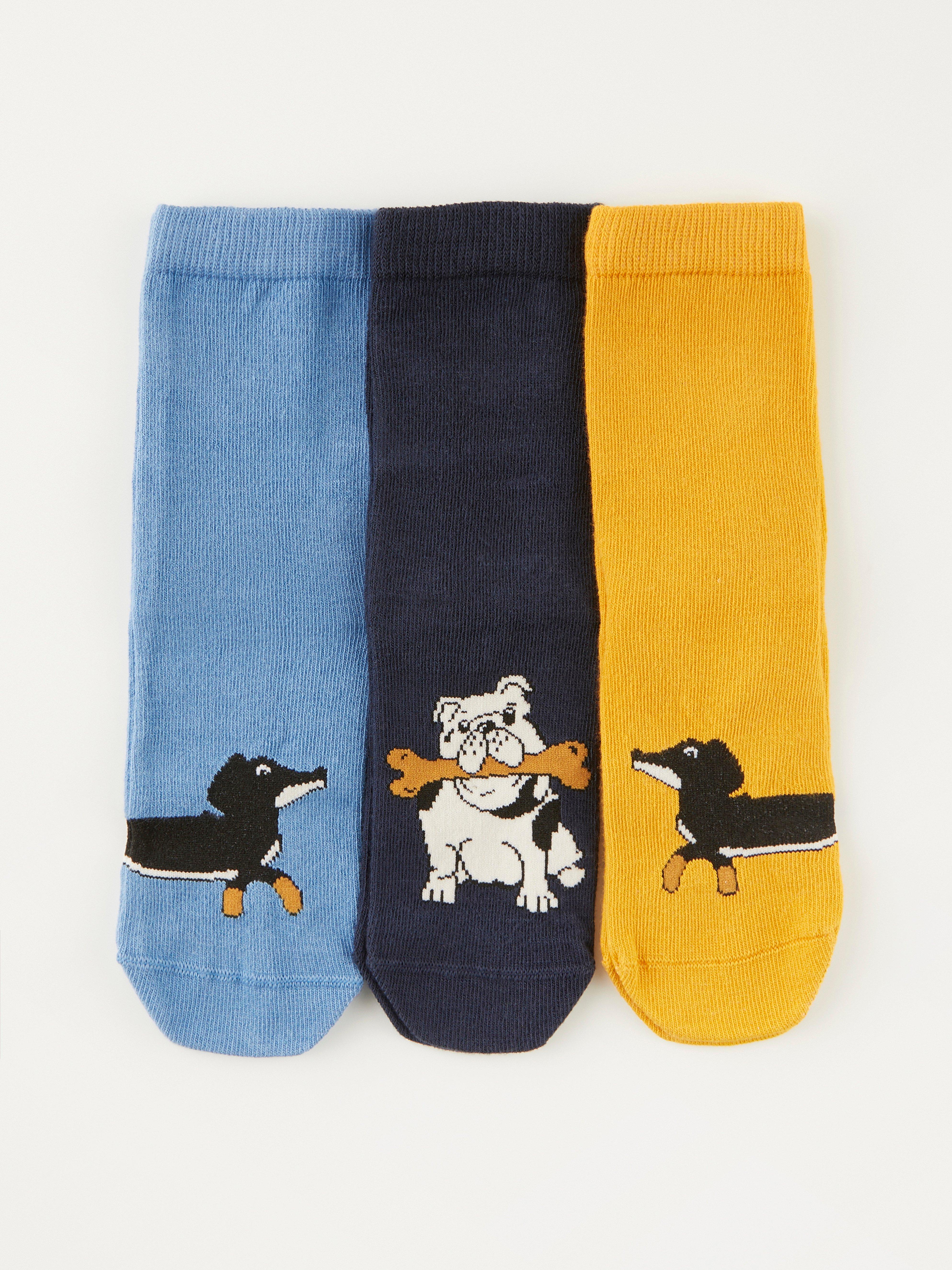 3 Pack Socks With Dog Print Lindex Europe