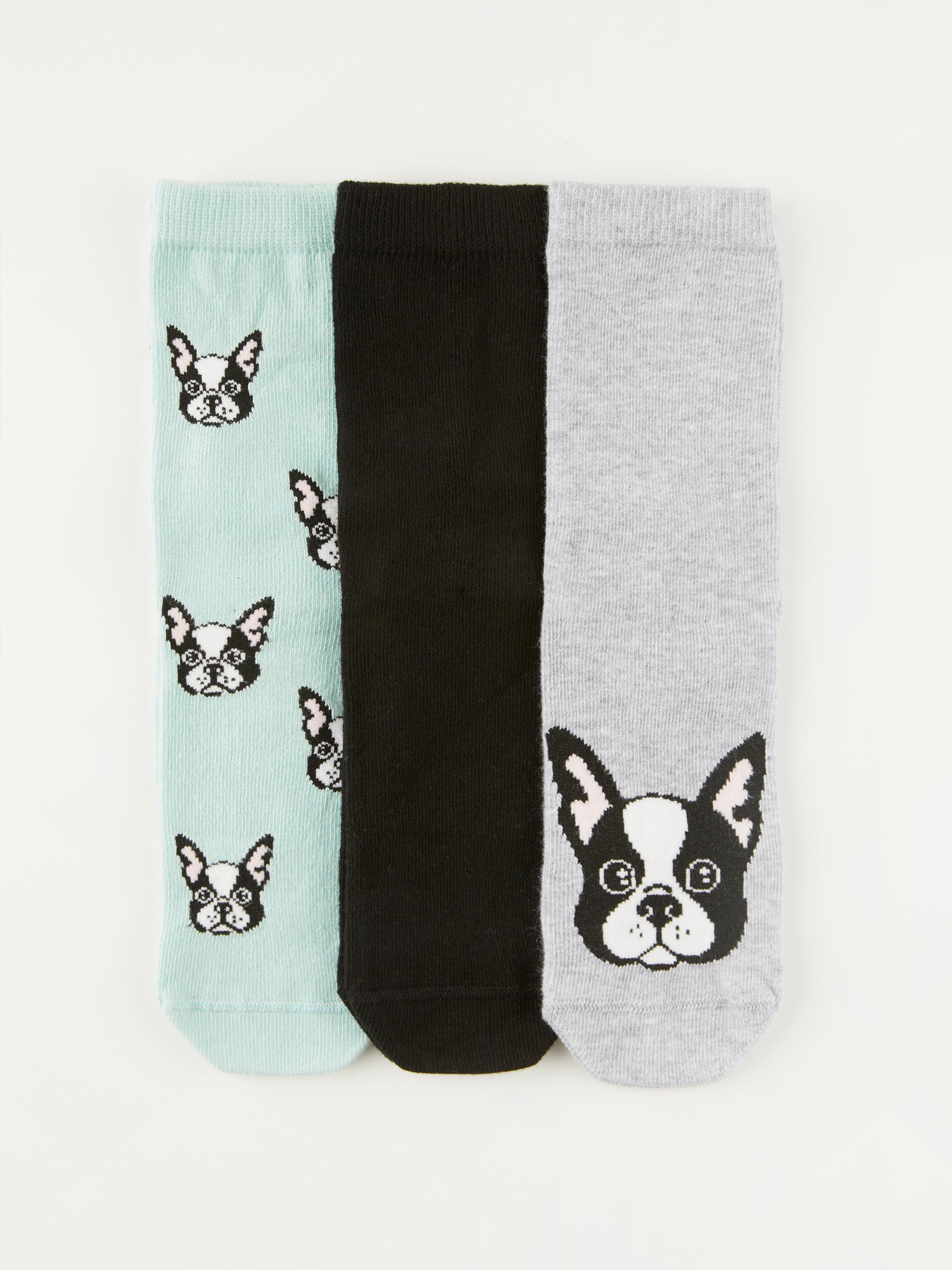 3 Pack Socks With Dog Print Lindex Europe