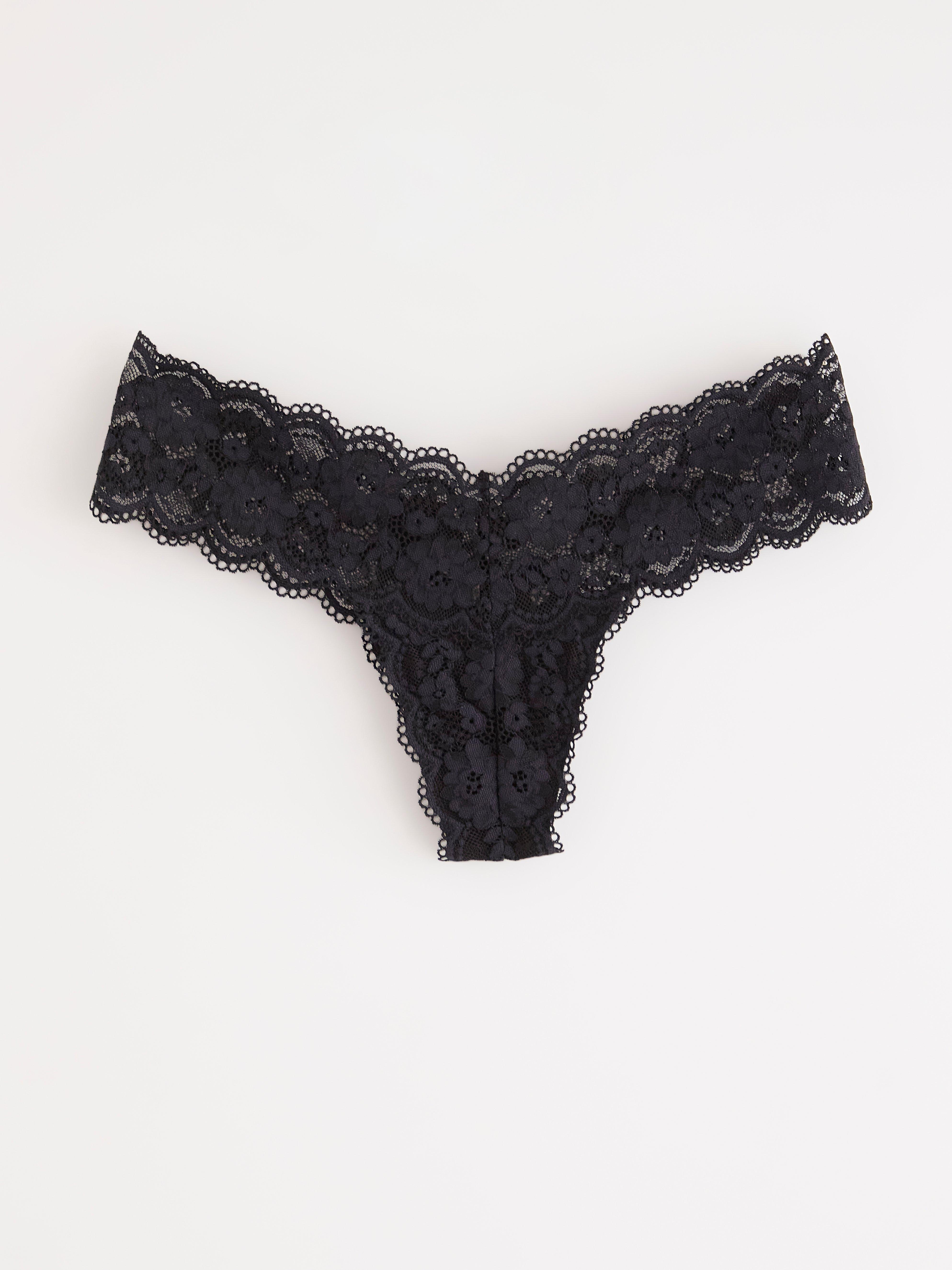 Thong Low - Lingerie - Black