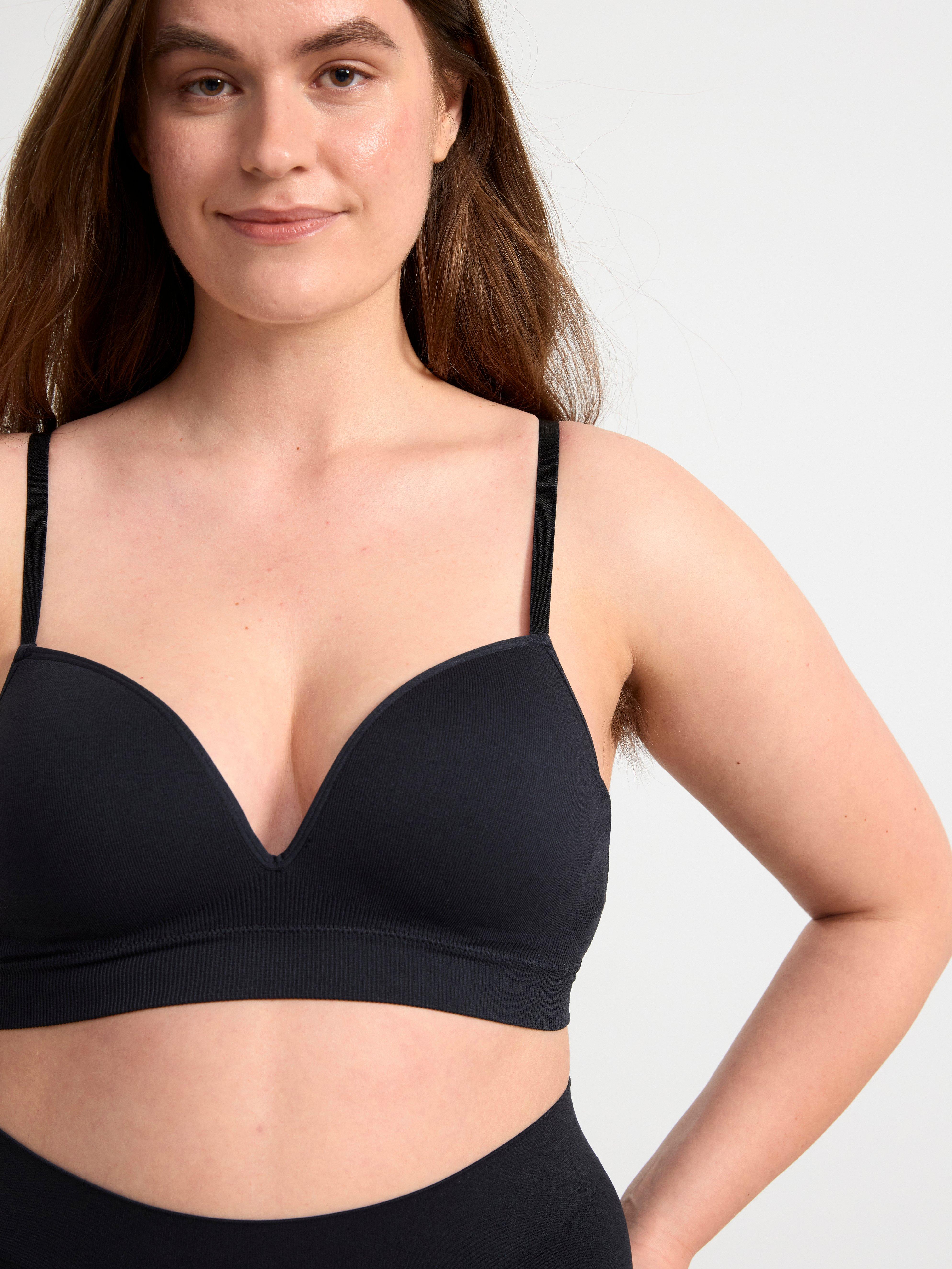 Lindex Petite seamless non wired lightly padded bra in black
