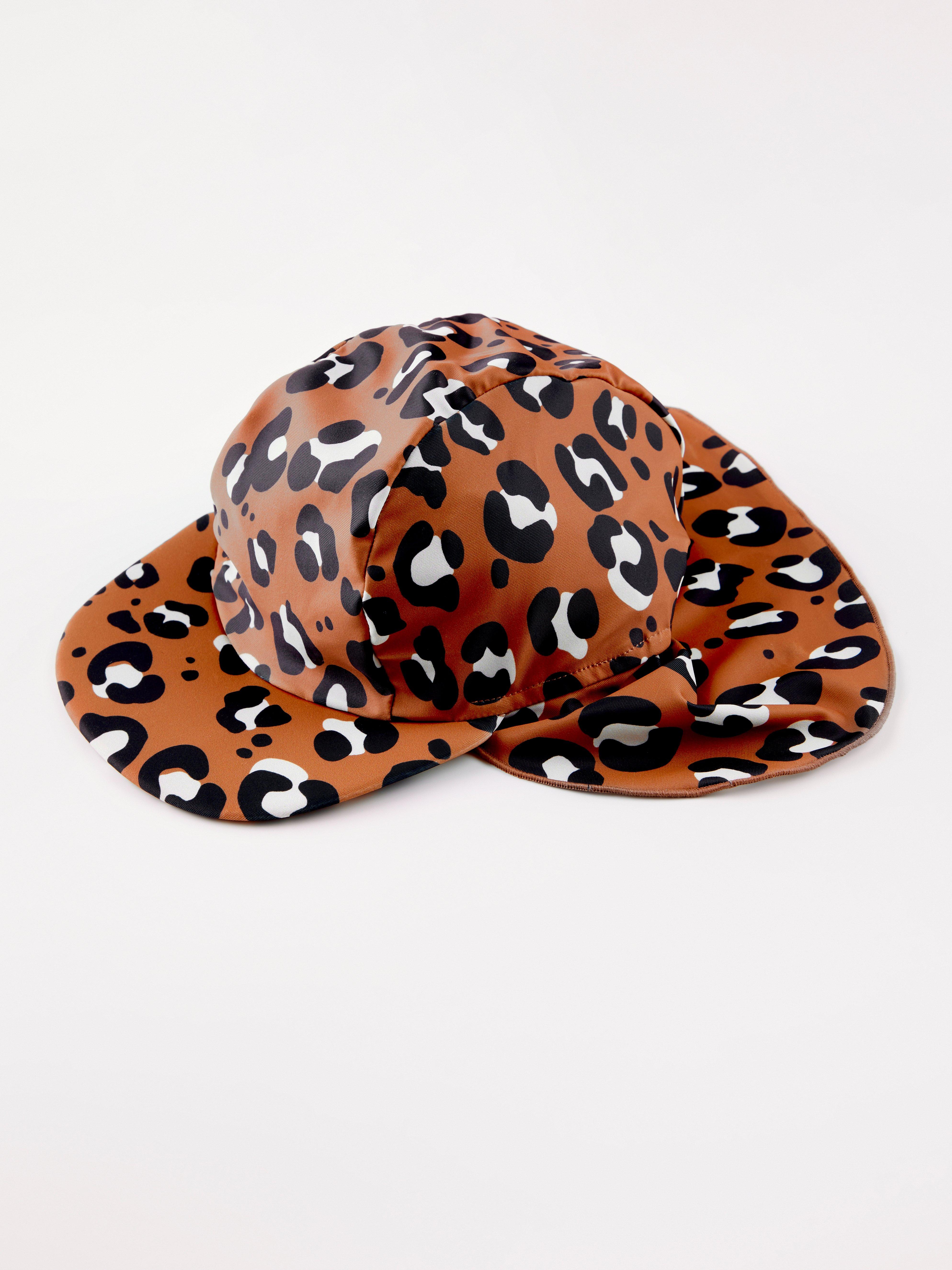 UV-hatt UPF 50+ med leopardmönster